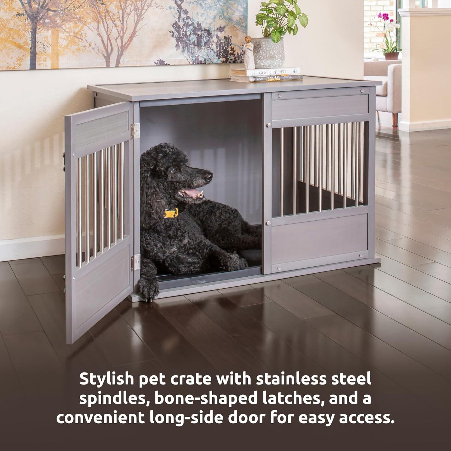 New Age Pet Horizon Pet Crate - ECOFLEX, Stainless Steel, Easy Access Door, 10-Year Warranty