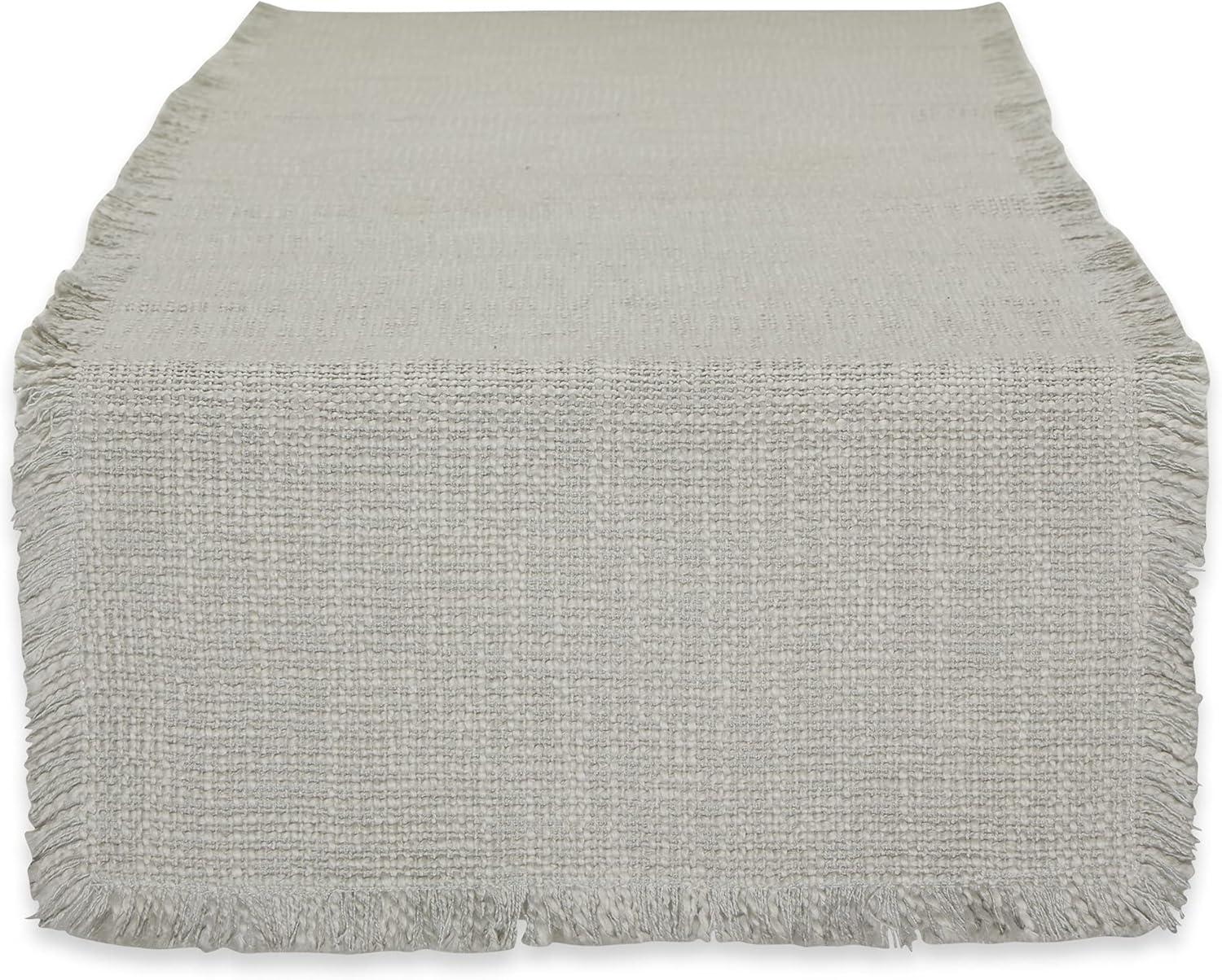 Light Rain Basket Fringe Table Runner 14x72