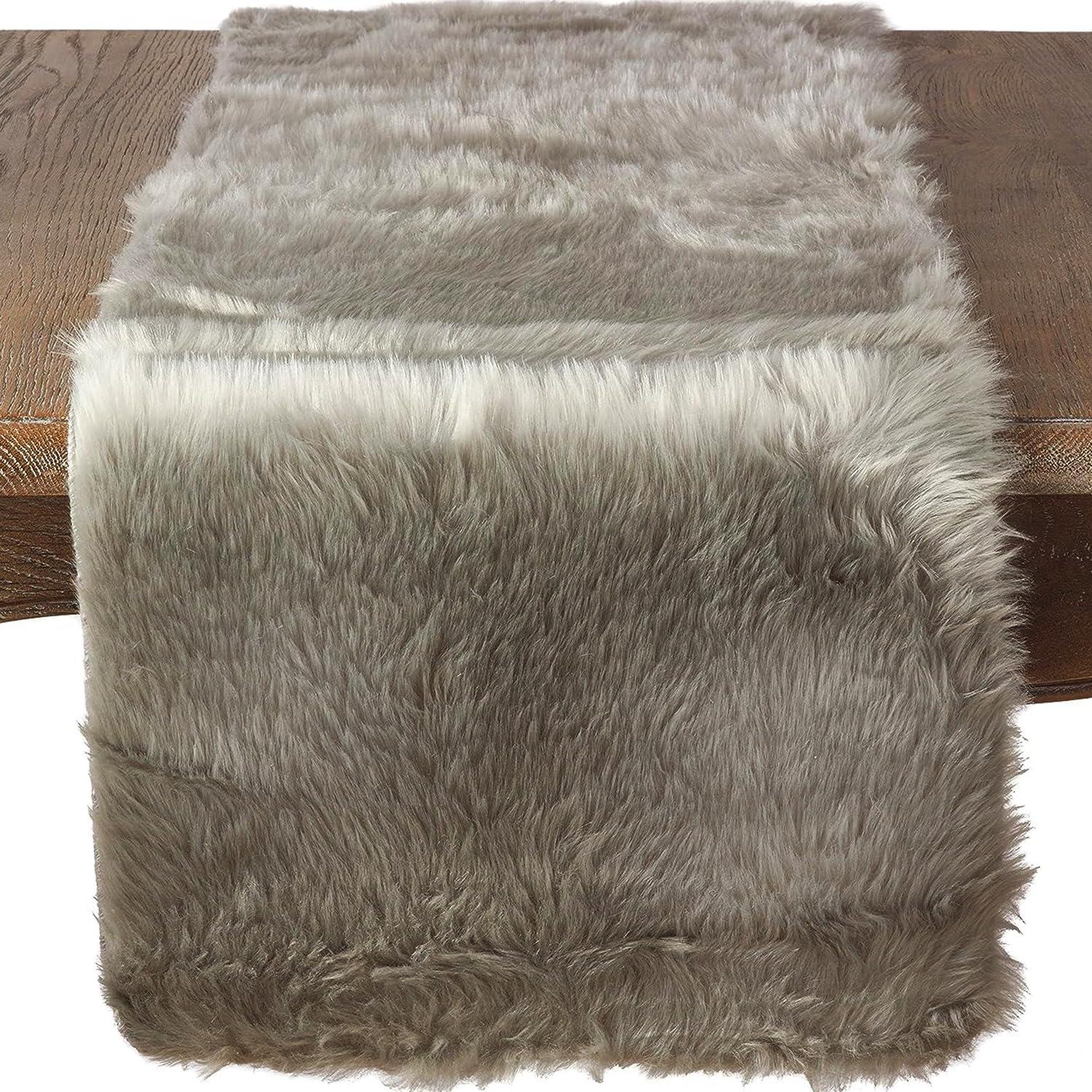 Saro Lifestyle Faux Fur Runner