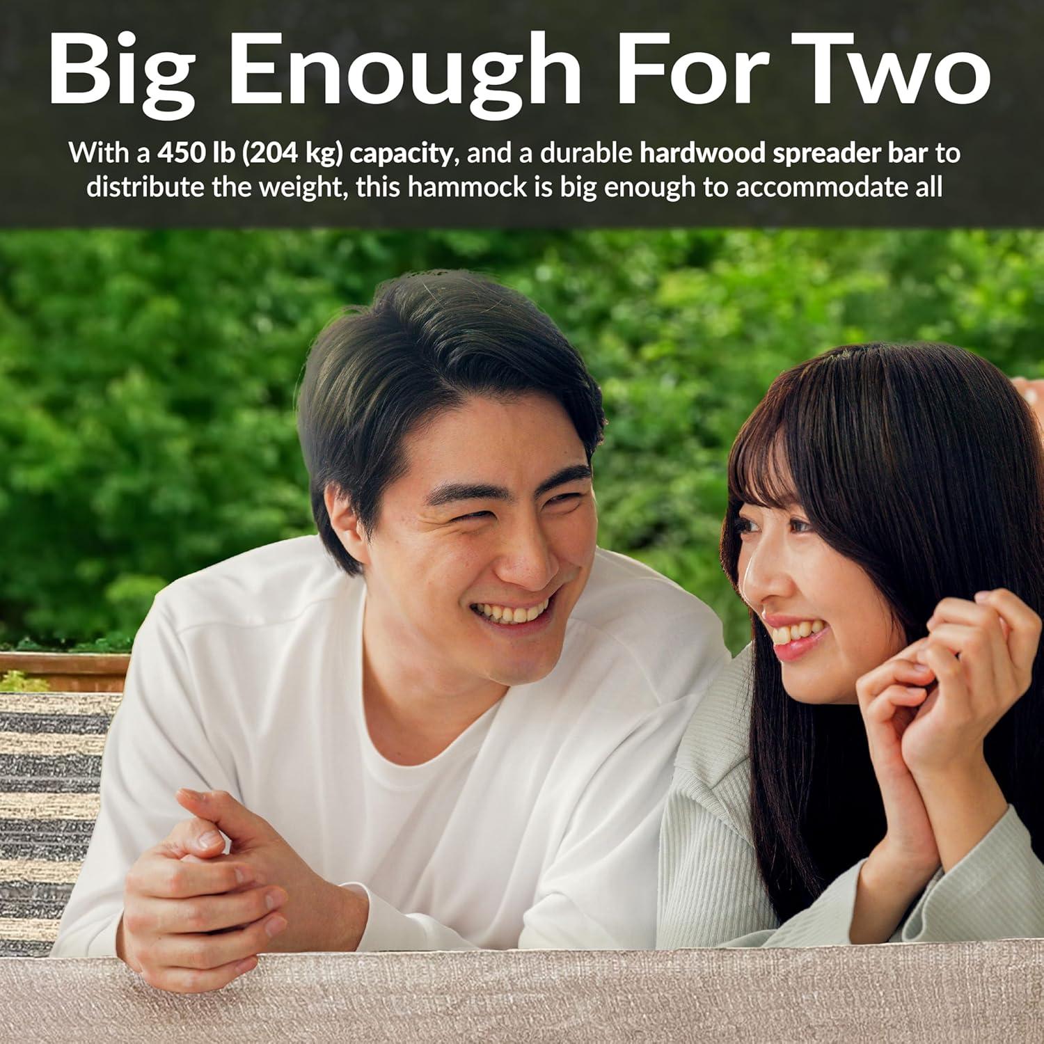 2-Person Quilted Polyester Spreader Bar Hammock