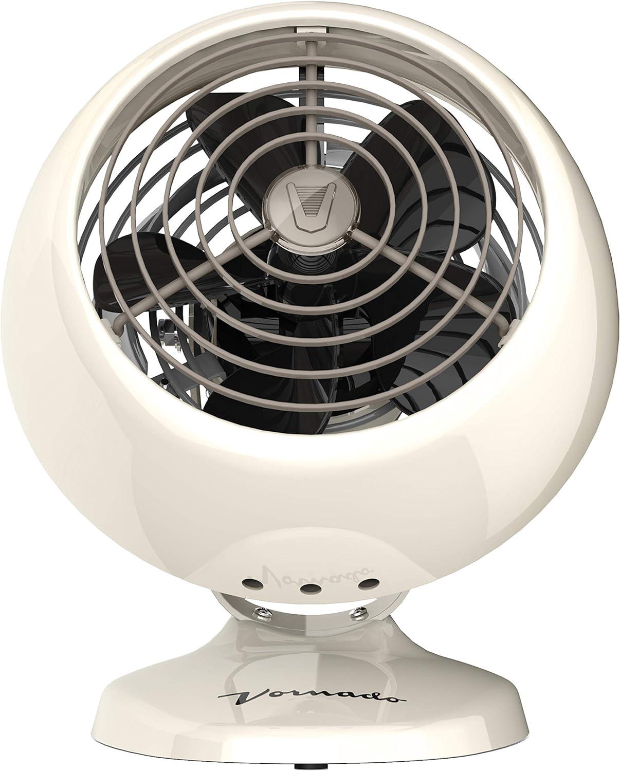 VFAN Mini Classic 2-Speed White Metal Personal Desk Fan