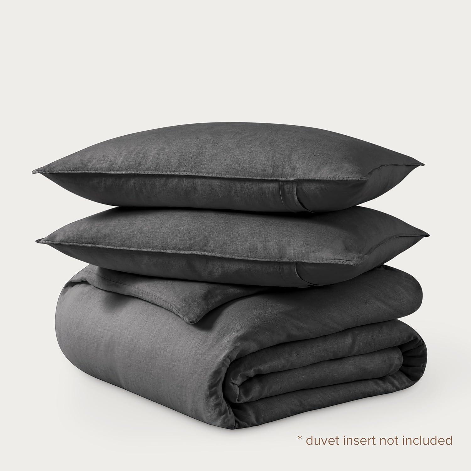 Bare Home Modern & Contemporary 100% Linen Duvet Cover Set