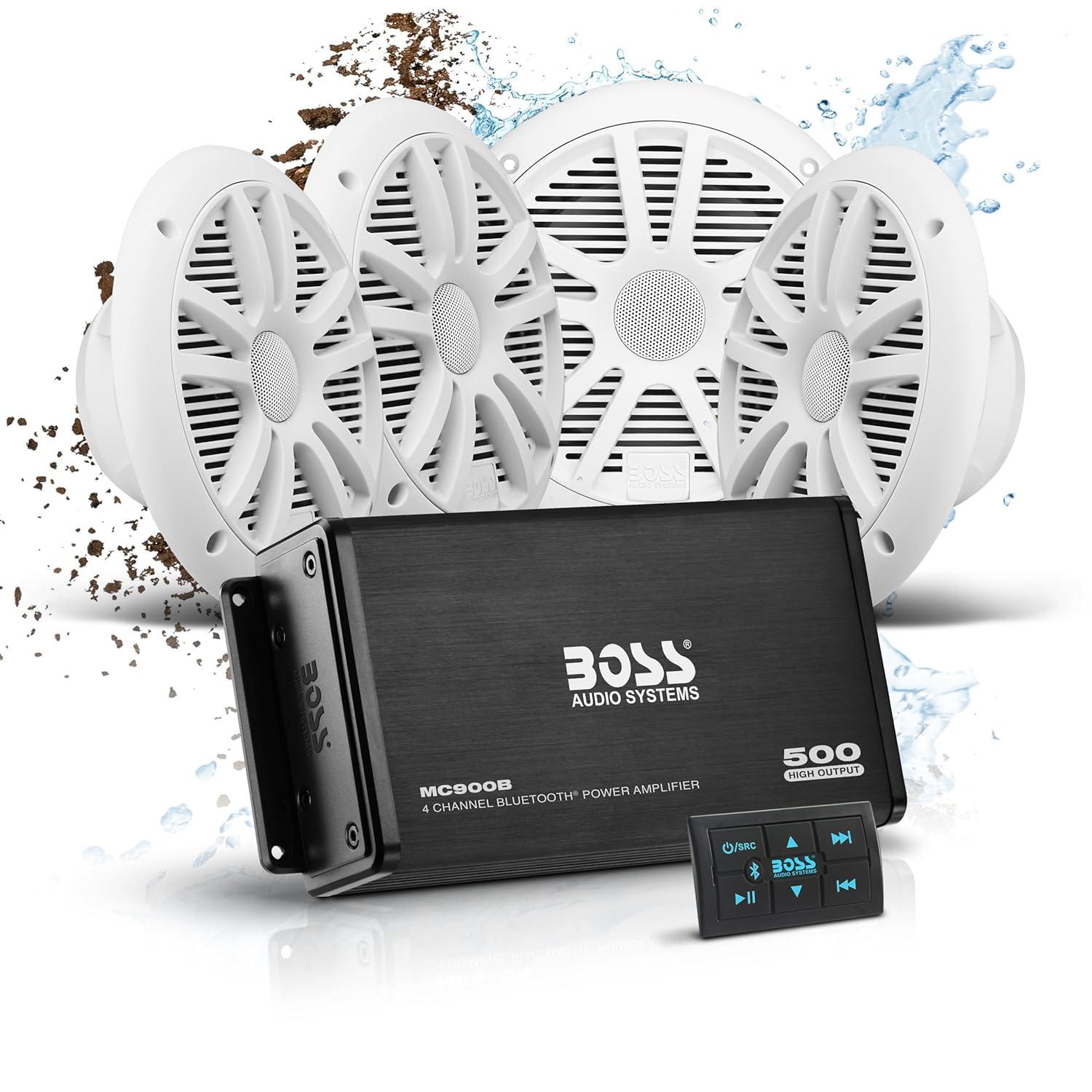 Boss Audio Systems ASK904B.64 Wireless Vehicle Audio Amplifier, Black, 10.24 lbs