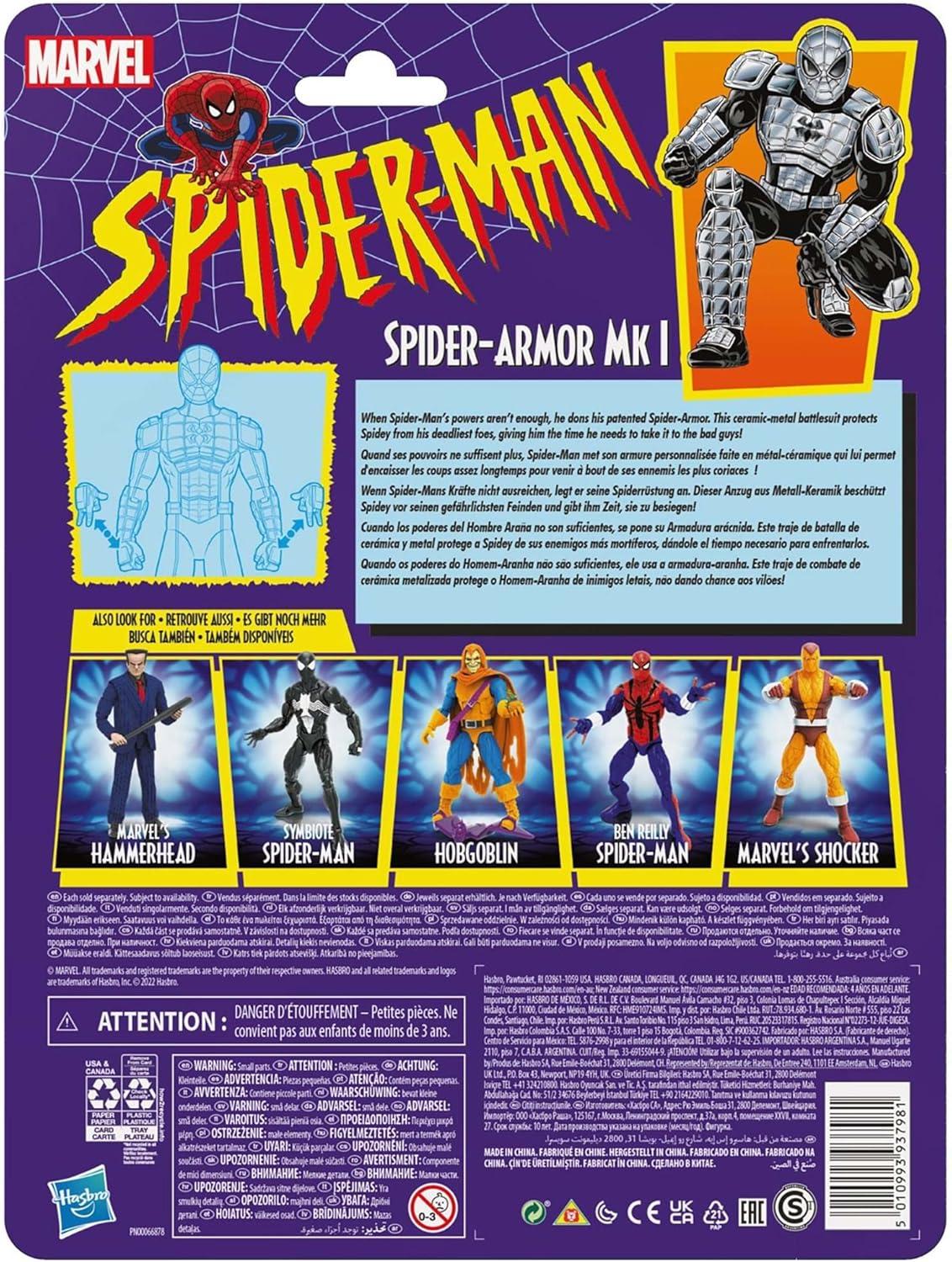 Marvel Legends Series Spider-Man 6-inch Spider-Armor Mk I Action Figure Toy, Includes 4 Accessories