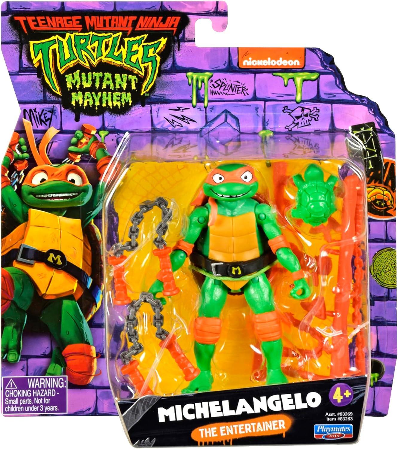 Teenage Mutant Ninja Turtles: Mutant Mayhem 4.25” Michelangelo Basic Action Figure by Playmates Toys