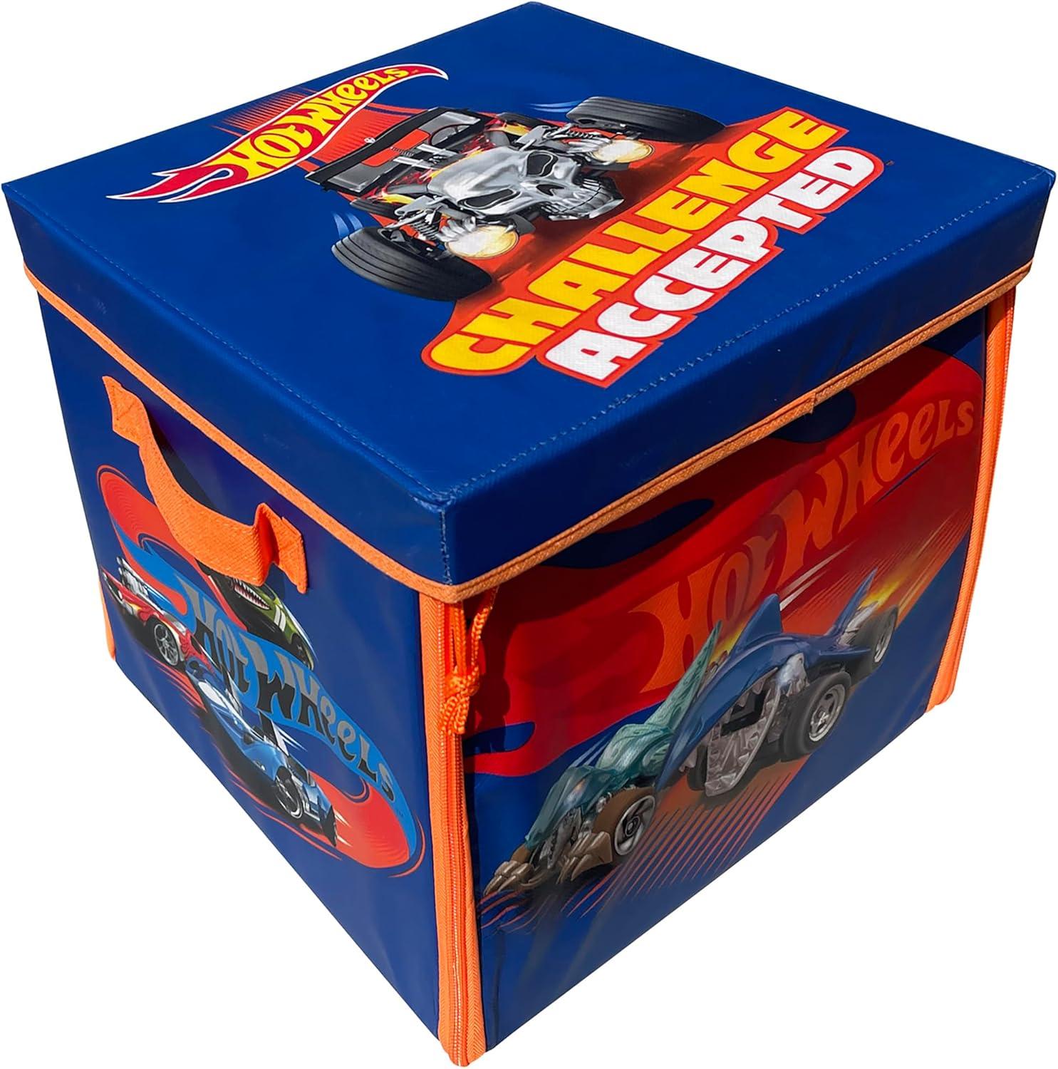 Hot Wheels Blue and Orange ZipBin 300 Car Storage Cube