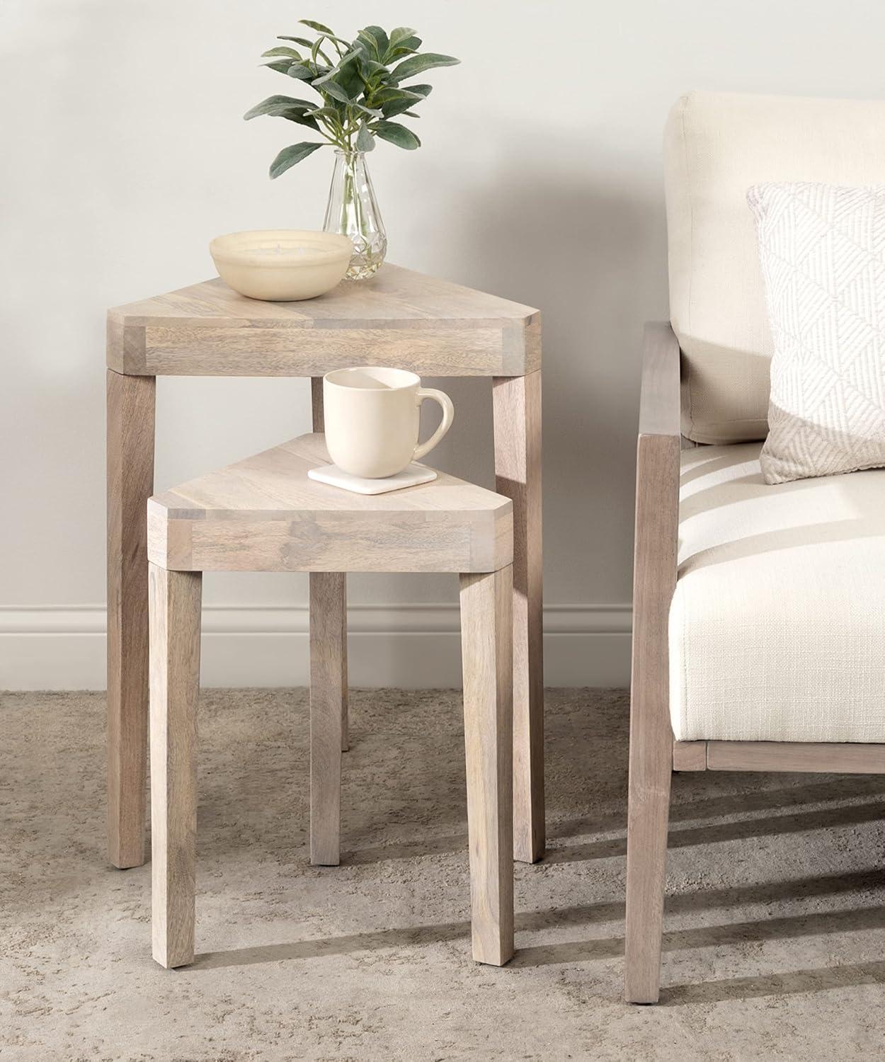 Kate and Laurel - Talcott Wood Nesting Table Set