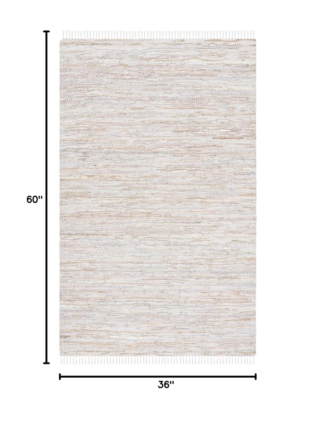 Modern Artisan Cowhide & Synthetic 3' x 5' Flat Woven Rug