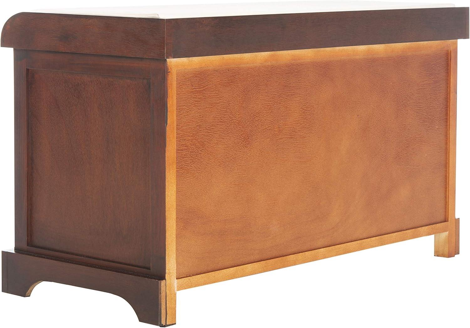 Freddy Wicker Storage Bench - Cherry - Safavieh