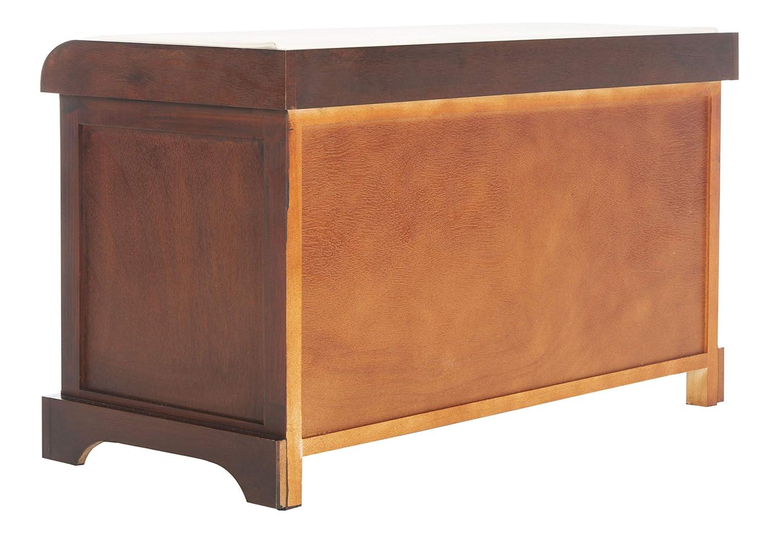 Freddy Wicker Storage Bench - Cherry - Safavieh