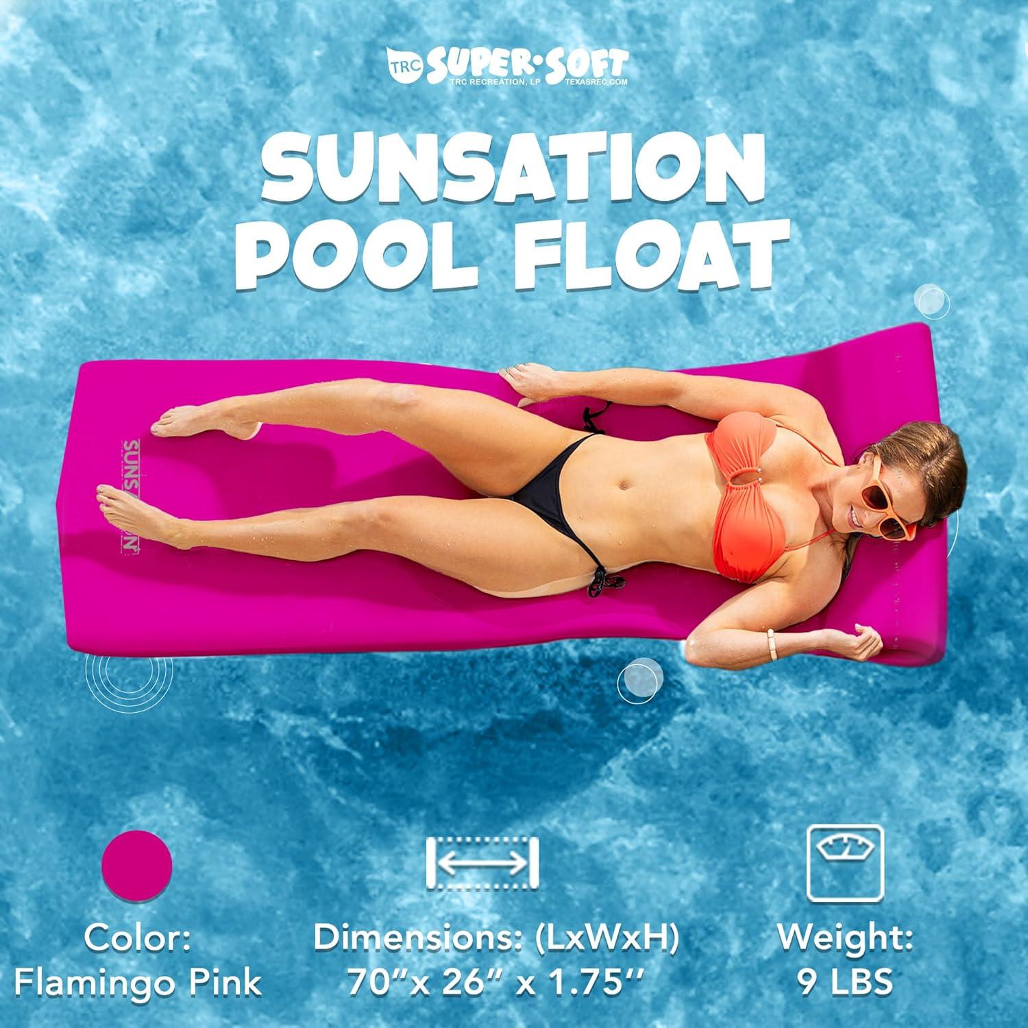 TRC Recreation Sunsation 1.75" Thick Foam Lounger Swimming Pool Float