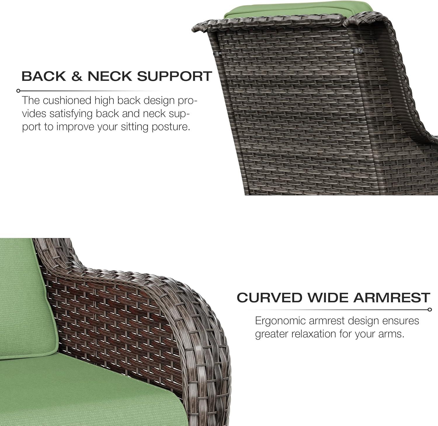 COZYWOR Outdoor Dining Armchair with Cushion