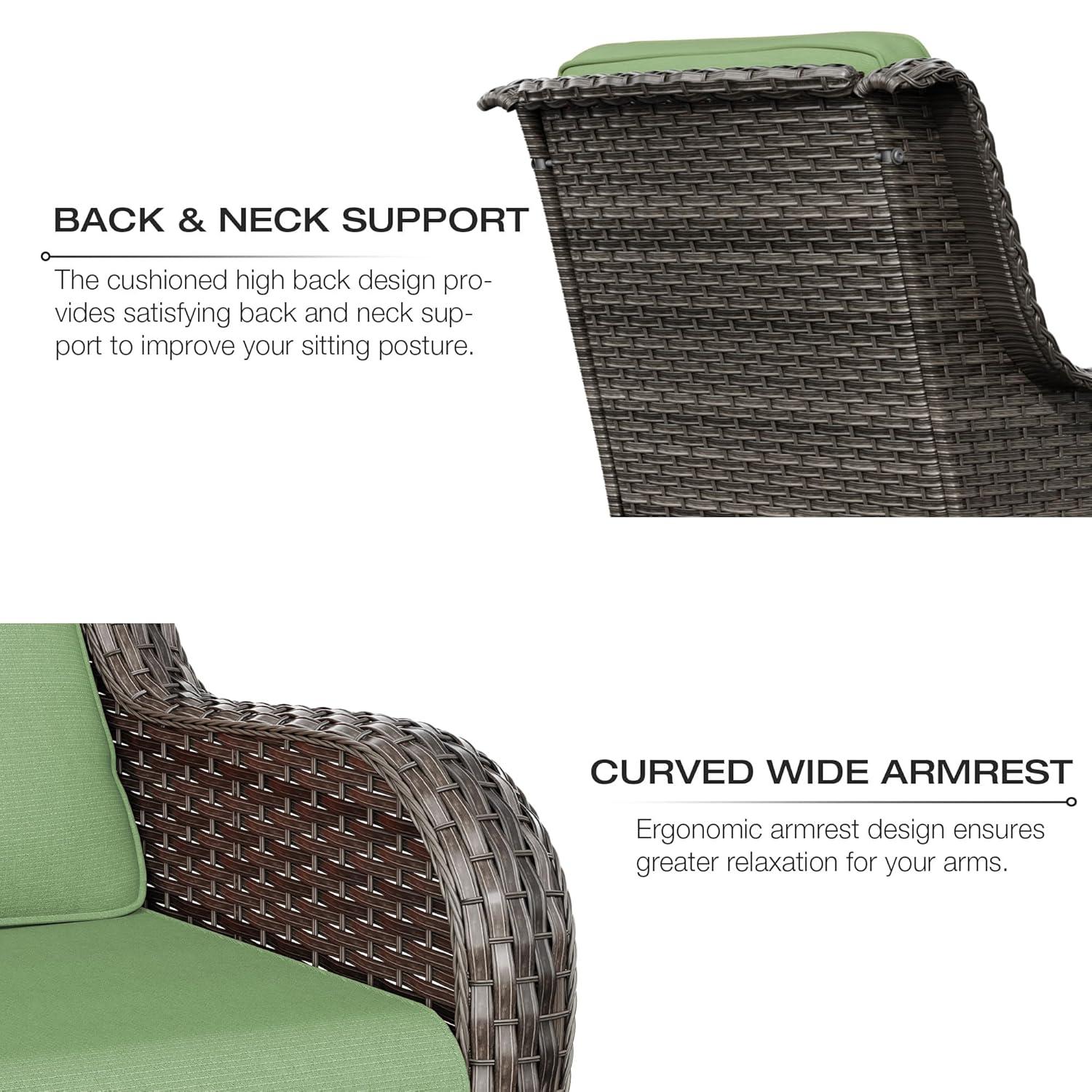COZYWOR Outdoor Dining Armchair with Cushion