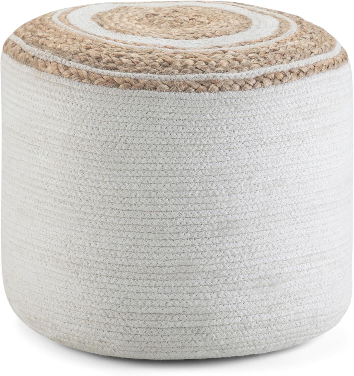 Simpli Home Serena Upholstered Pouf