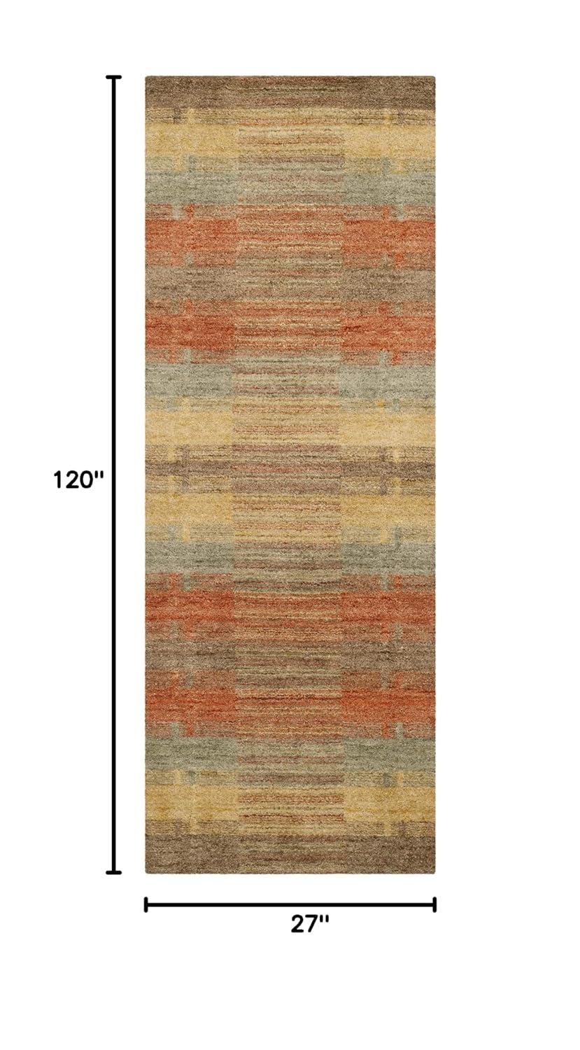 SAFAVIEH Himalaya Gavril Geometric Wool Runner Rug, Multi, 2'3" x 10'