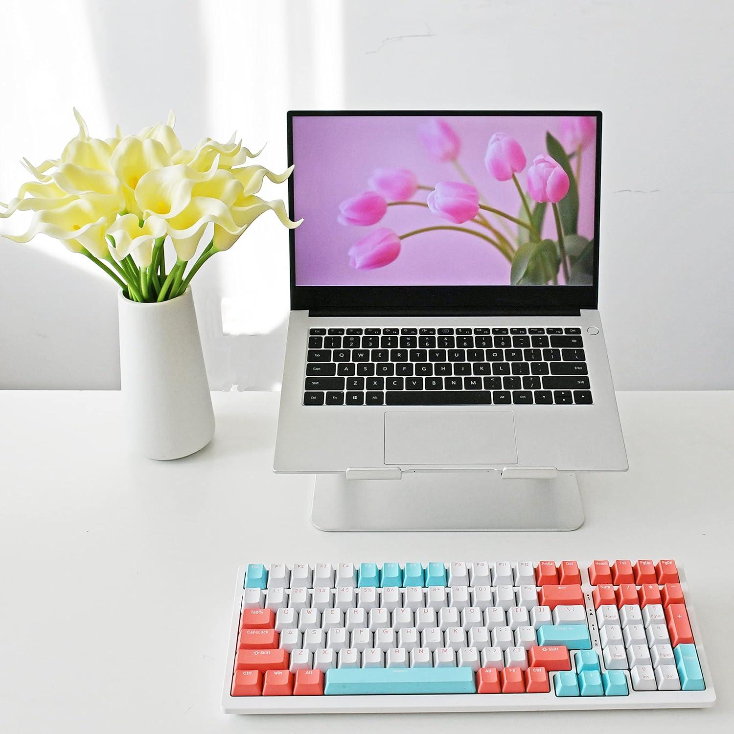 Namzi -a 20pcs Fake Flowers Artificial Calla Lily Silk Flowers 13.4 Inch for Mother's Day Easter Home Kitchen and Wedding (White)