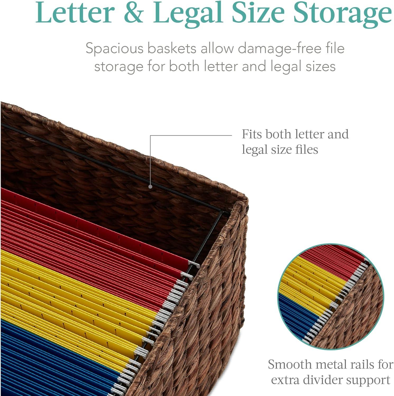 Vertical Mobile Legal Size File Cabinet with Rubberwood Frame