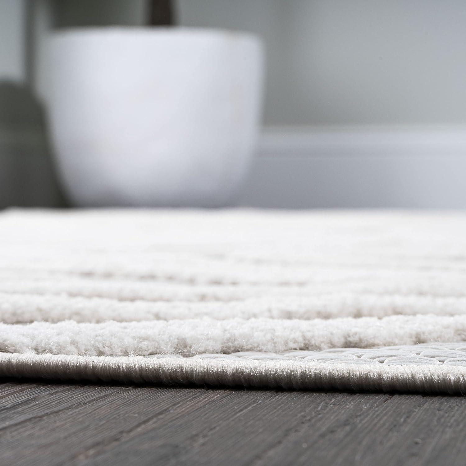 5' x 5' Balansat Moroccan Diamond Indoor/Outdoor Area Rug, Ivory - JONATHAN Y