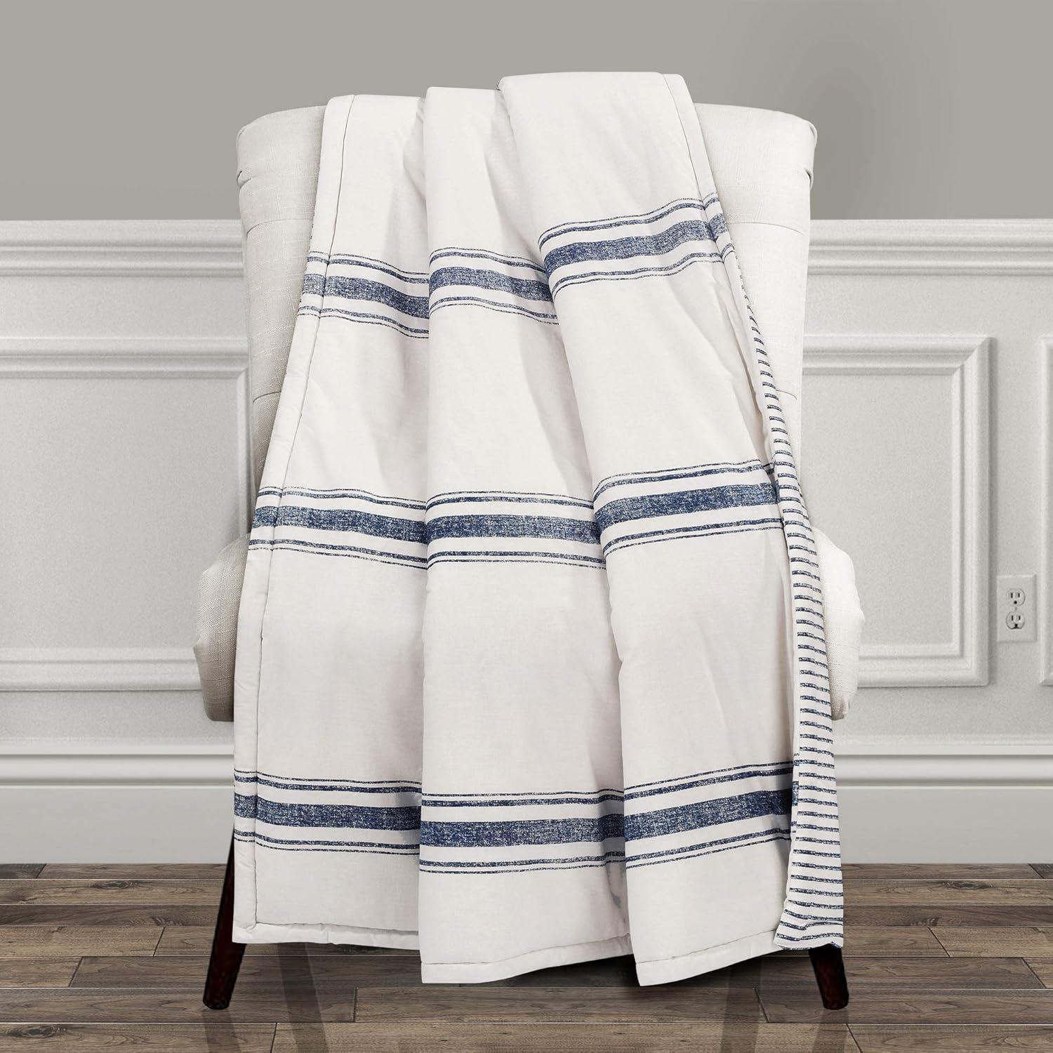 50"x60" Farmhouse Striped Throw Blanket - Lush Décor