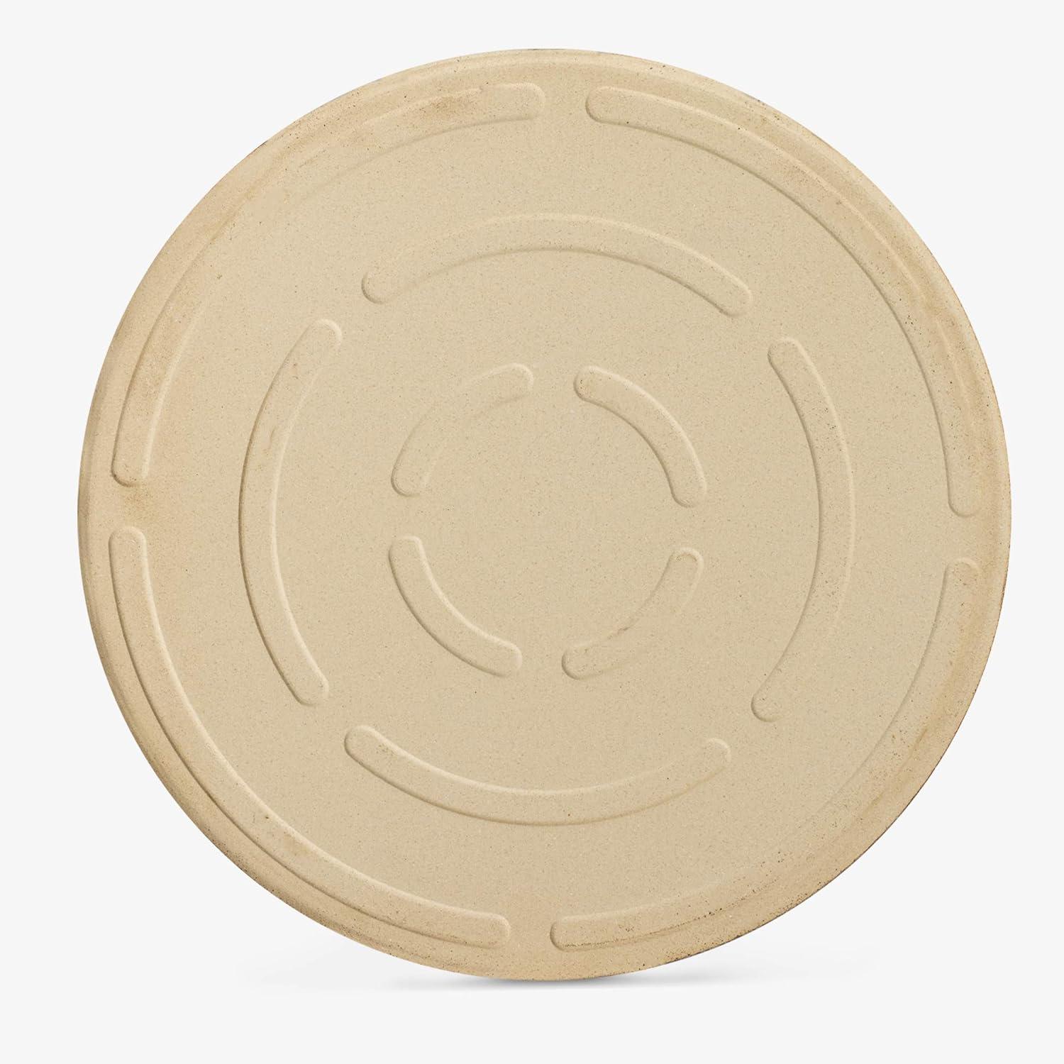 Navaris XL Pizza Stone for Baking - Glazed Square Cordierite Stone Plate for BBQ Grill Oven, Bake Serve Bread - Incl. Recipe Book - 15" x 11.8" x 0.6"