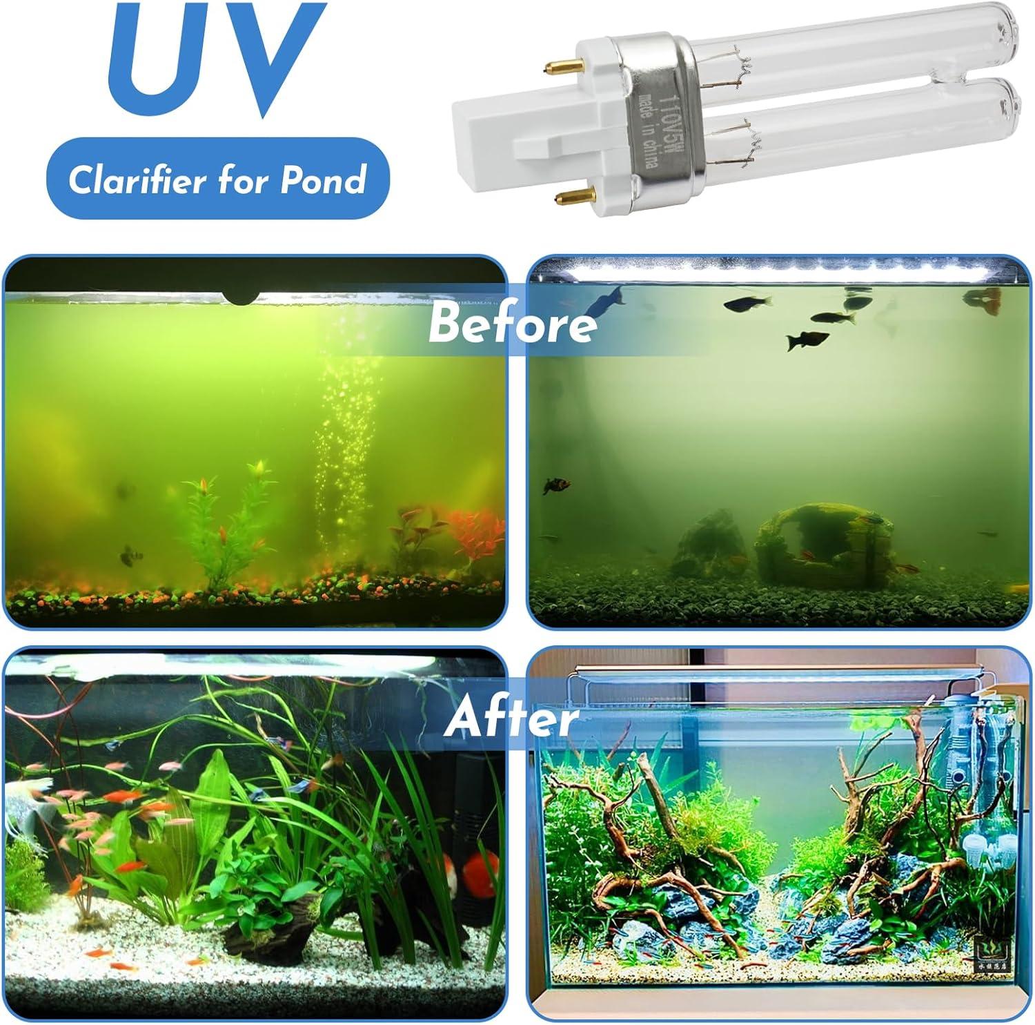 Aquagarden Pennington Aquagarden, Inpond & Awesome Pond UVC Replacement Lamp - 5 Watt , Fits the 200 & 300 & 450 Gallon Models