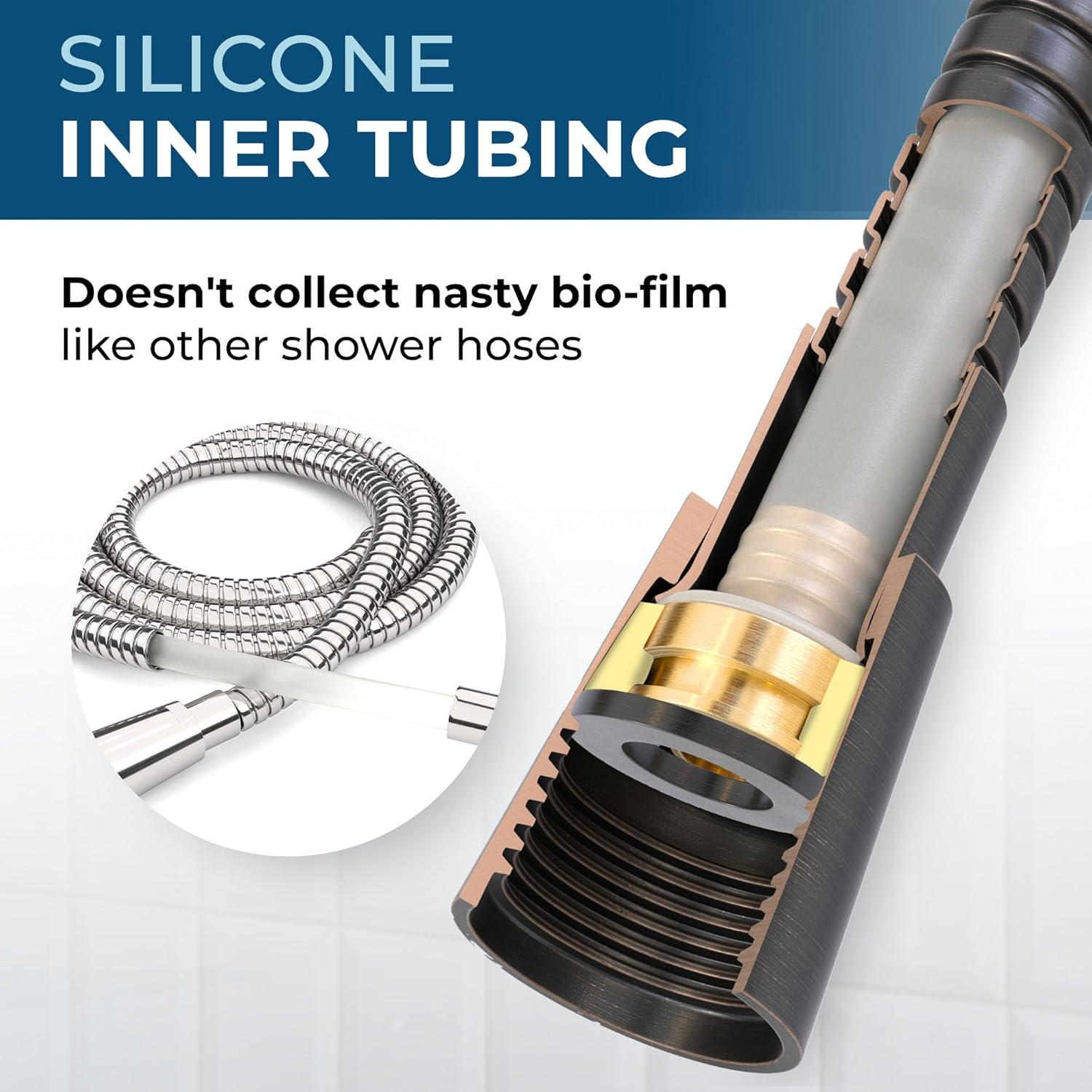 HammerHead Showers® ALL METAL Shower Hose Attachment for Shower Head OIL RUBBED BRONZE – Shower Hose Extra Long - 72 Inch Shower Hose – Universal Shower Hose Replacement Part for Hand Held Shower Hose
