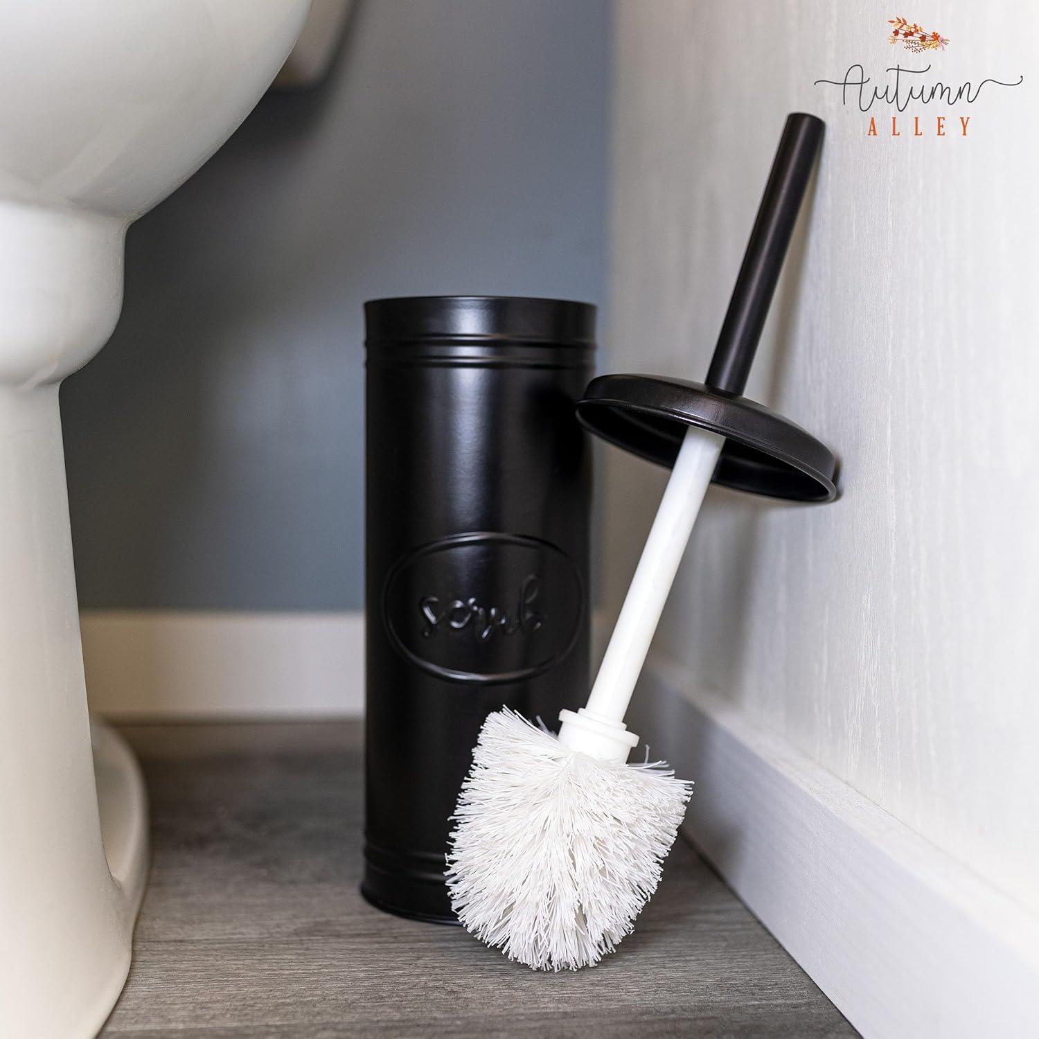 Autumn Alley Metal Toilet Brush And Holder