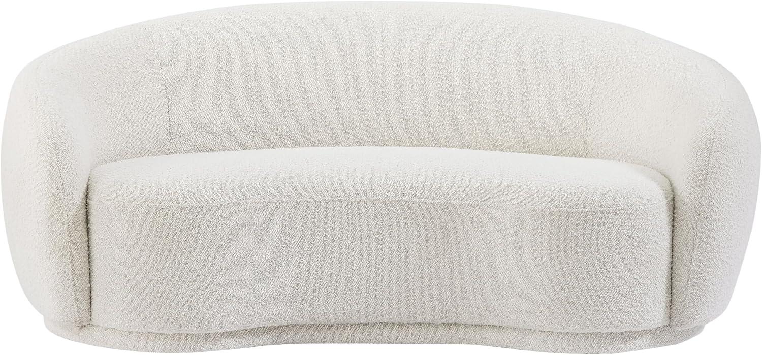 Meridian Furniture Hyde Cream Boucle Fabric Loveseat