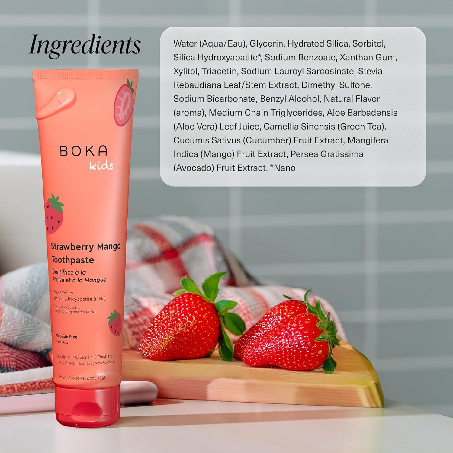 Strawberry Mango Fluoride-Free Remineralizing Toothpaste for Sensitive Teeth