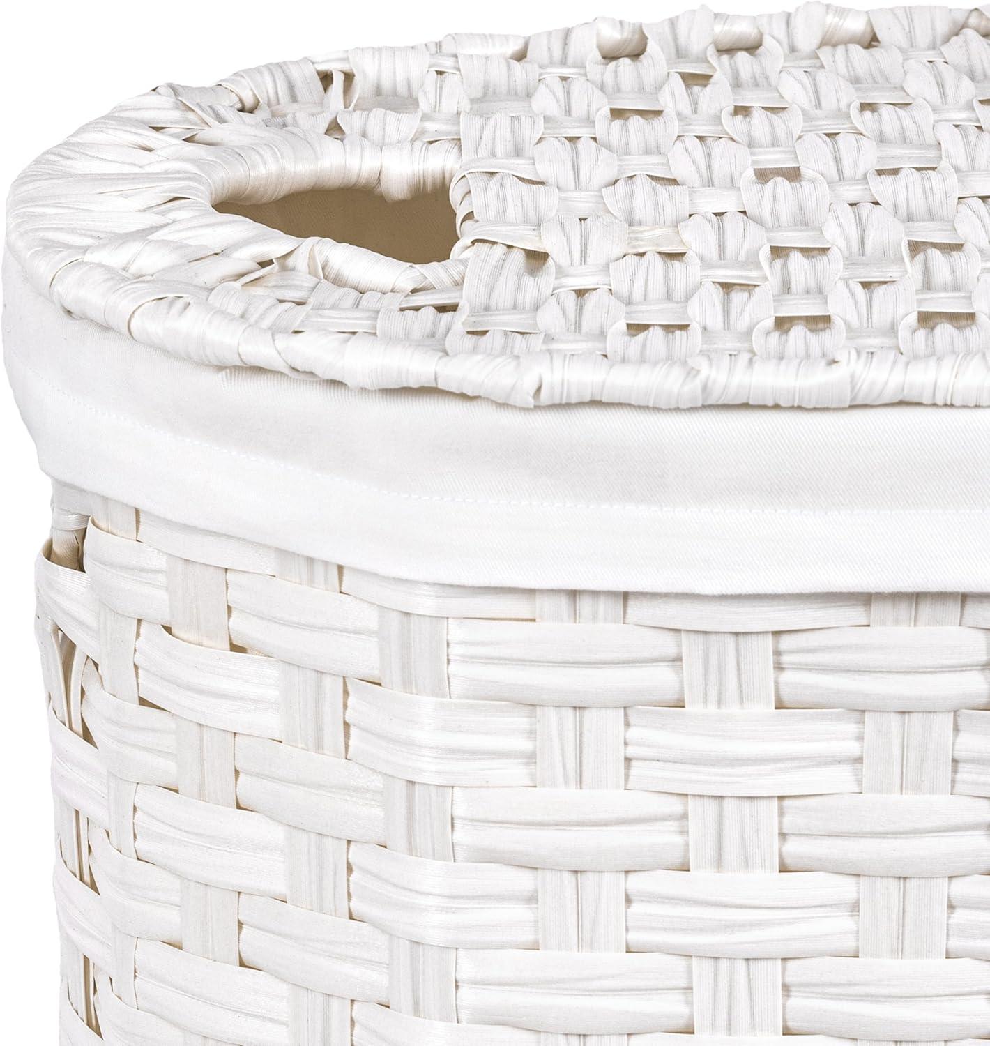 Handwoven Double Lidded Oval Hamper Sorter