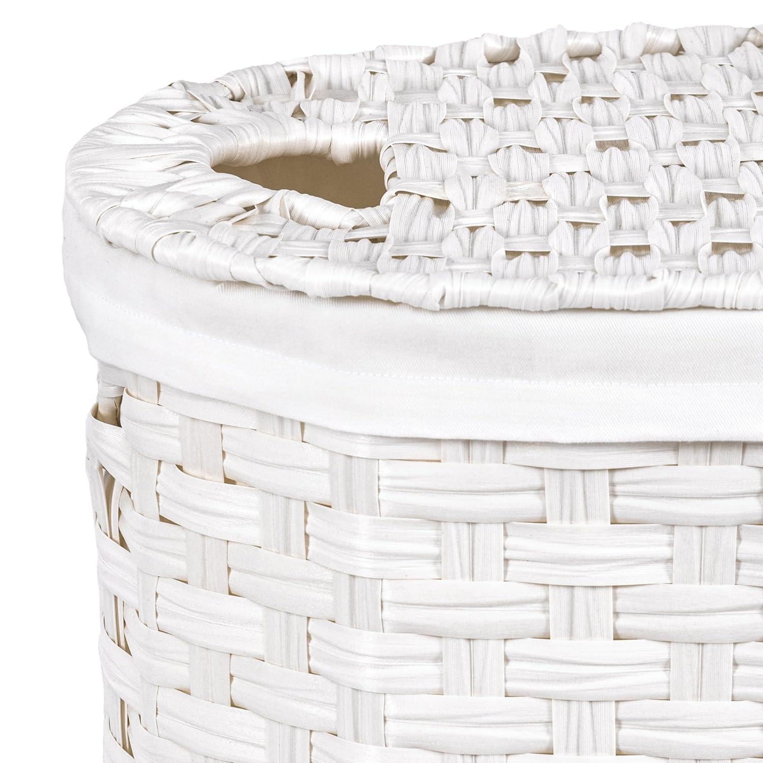 Handwoven Double Lidded Oval Hamper Sorter