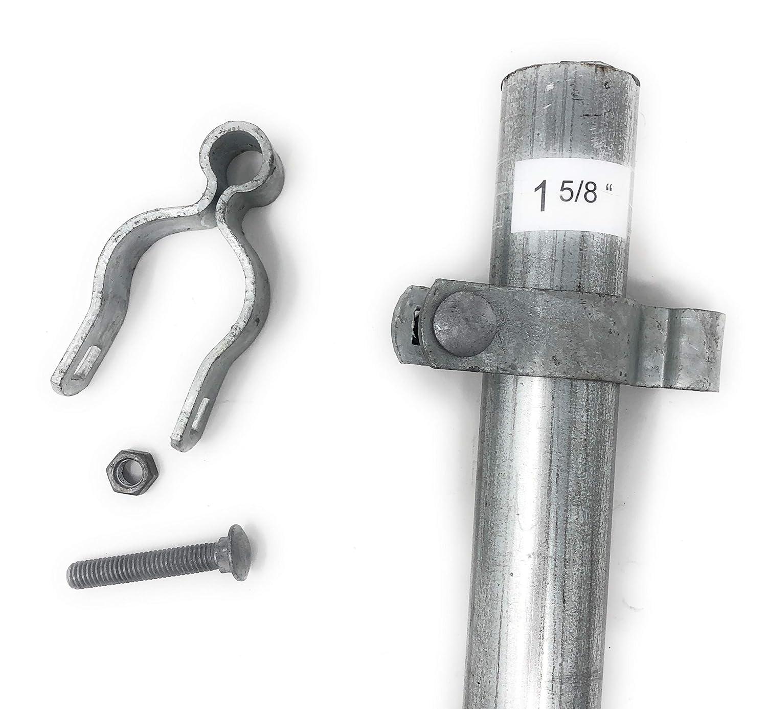 Pressed Steel Chain Link Fence Frame Hinge w/Bolt - (2 Sets Pack) (1-5/8")