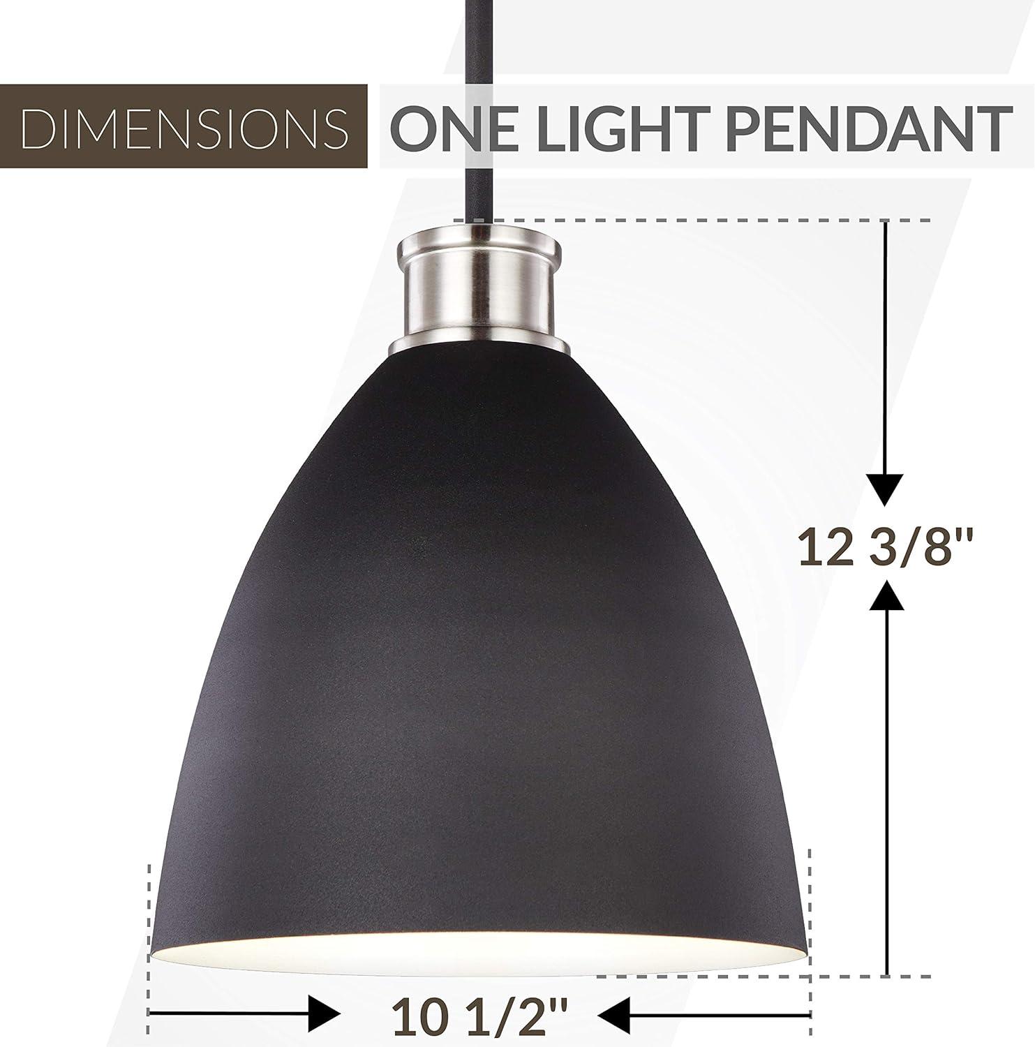 Varus Brushed Nickel 10.5" Steel Indoor/Outdoor Pendant Light