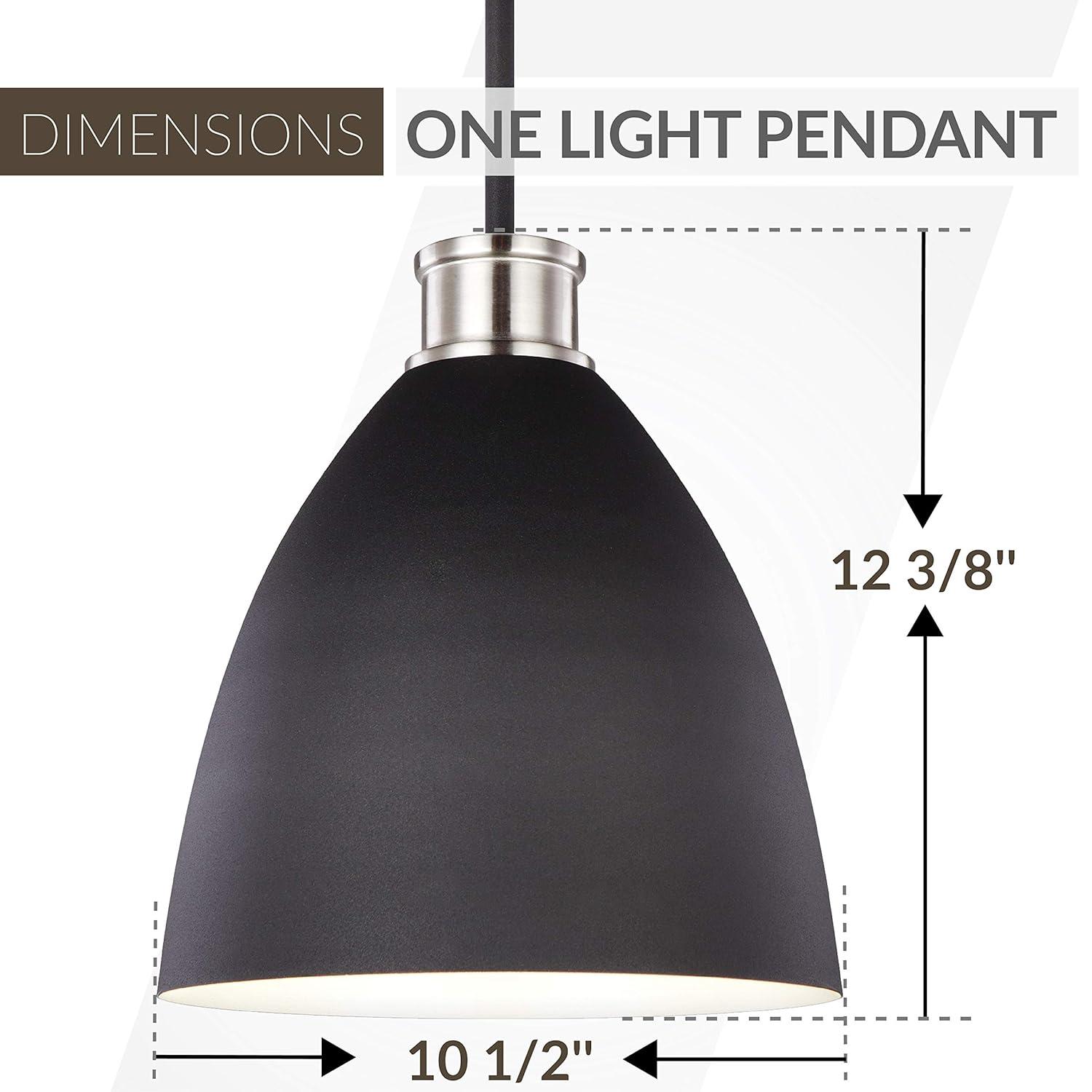 Varus Brushed Nickel 10.5" Steel Indoor/Outdoor Pendant Light