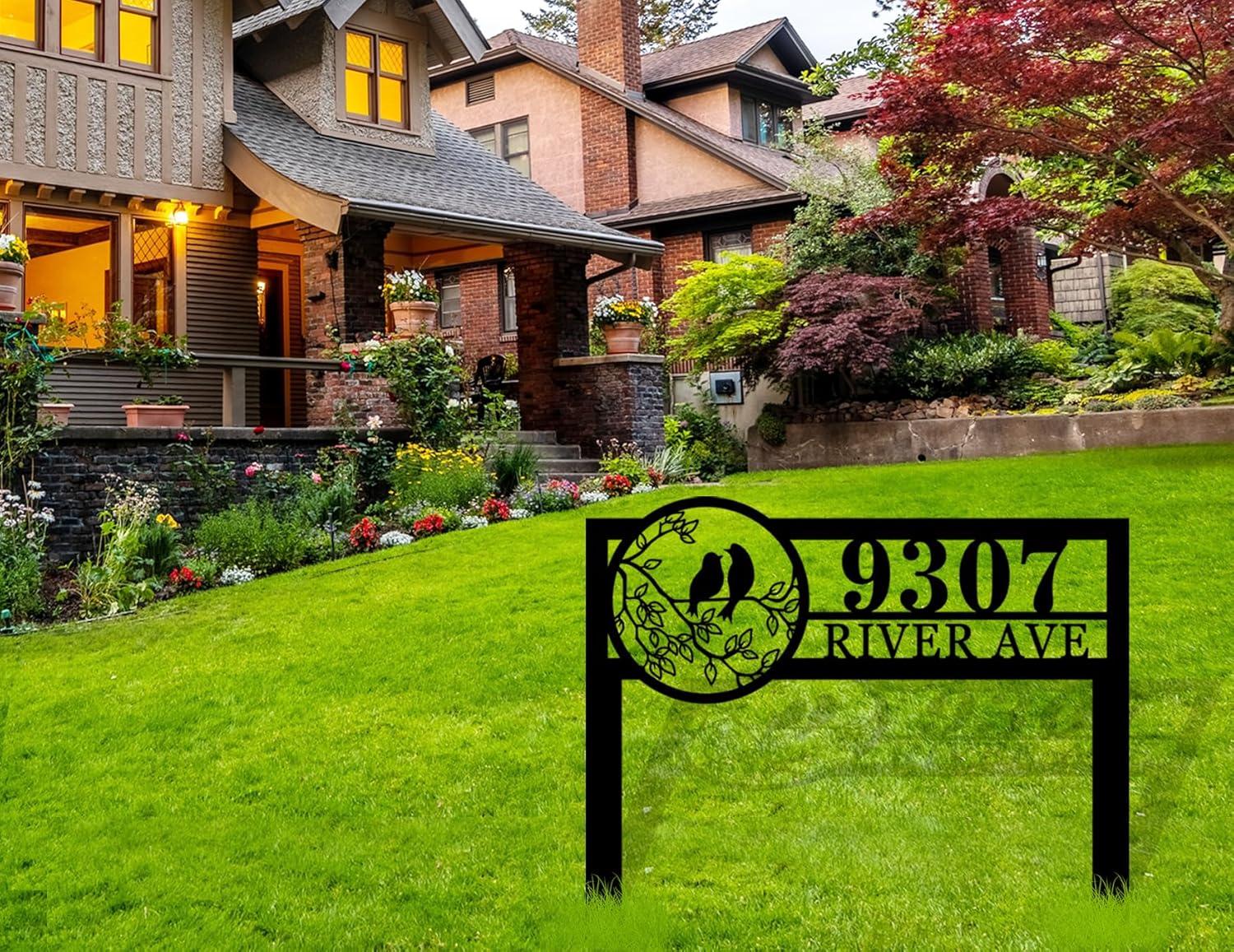 COBEKY Personalized Home Street Number Gate Fence Or Front Door Plaque | Realtor Closing Gift