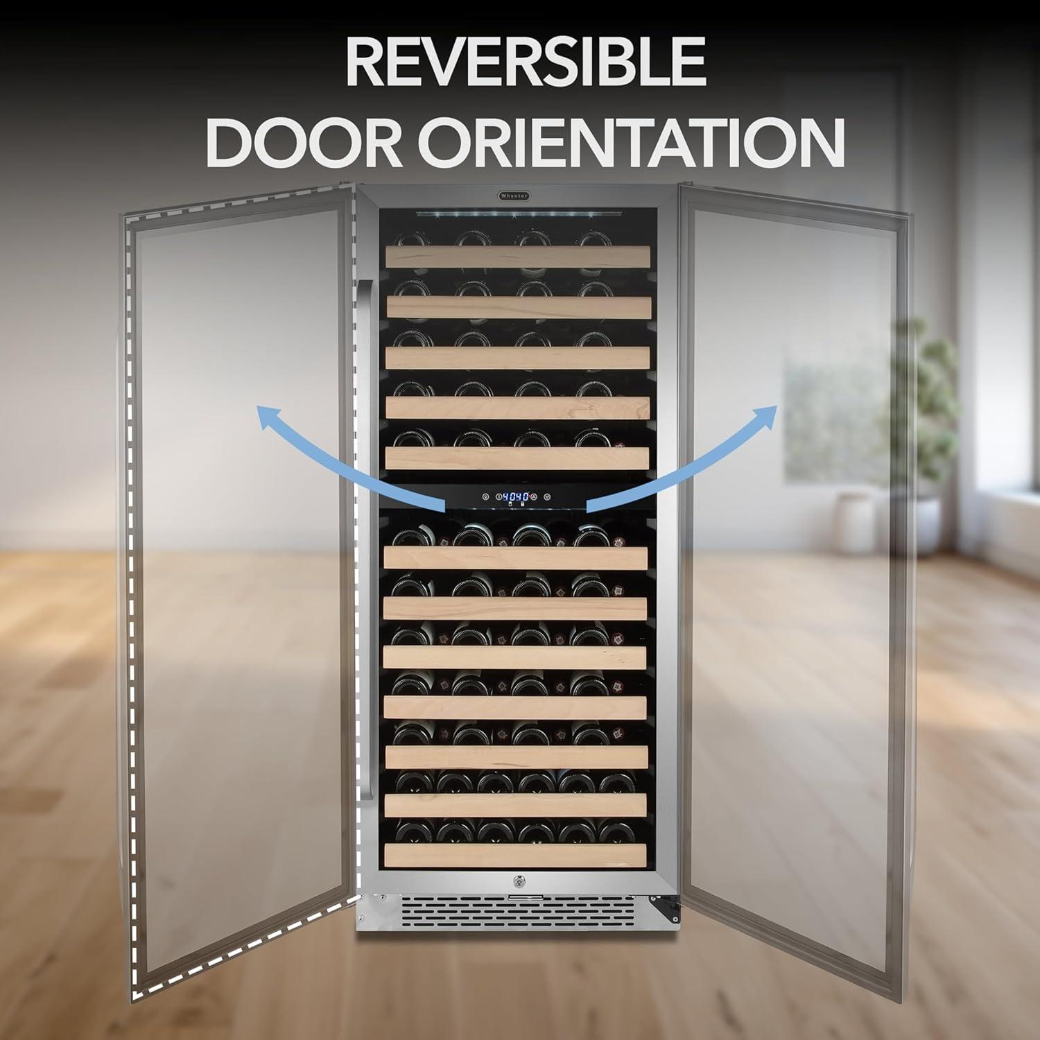 Whynter Whynter 92 Bottle Dual Zone Built-In Wine Refrigerator