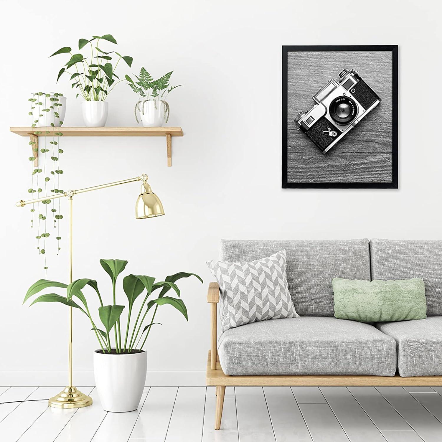 Americanflat 16x20 Poster Frame with Polished Plexiglass - Streamline Collection - Thin Border Picture Frame for Wall Display - Black