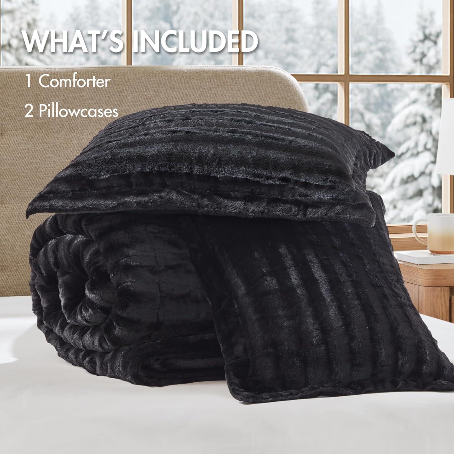 Madison Park Faux Fur 3 Piece Comforter Set