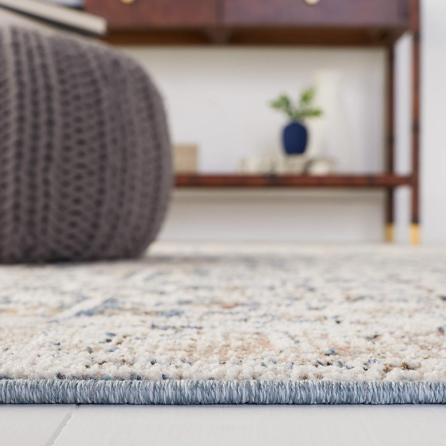 Vivaldi VIV546 Power Loomed Runner Rug - Blue/Ivory - 2'2"x8' - Safavieh.