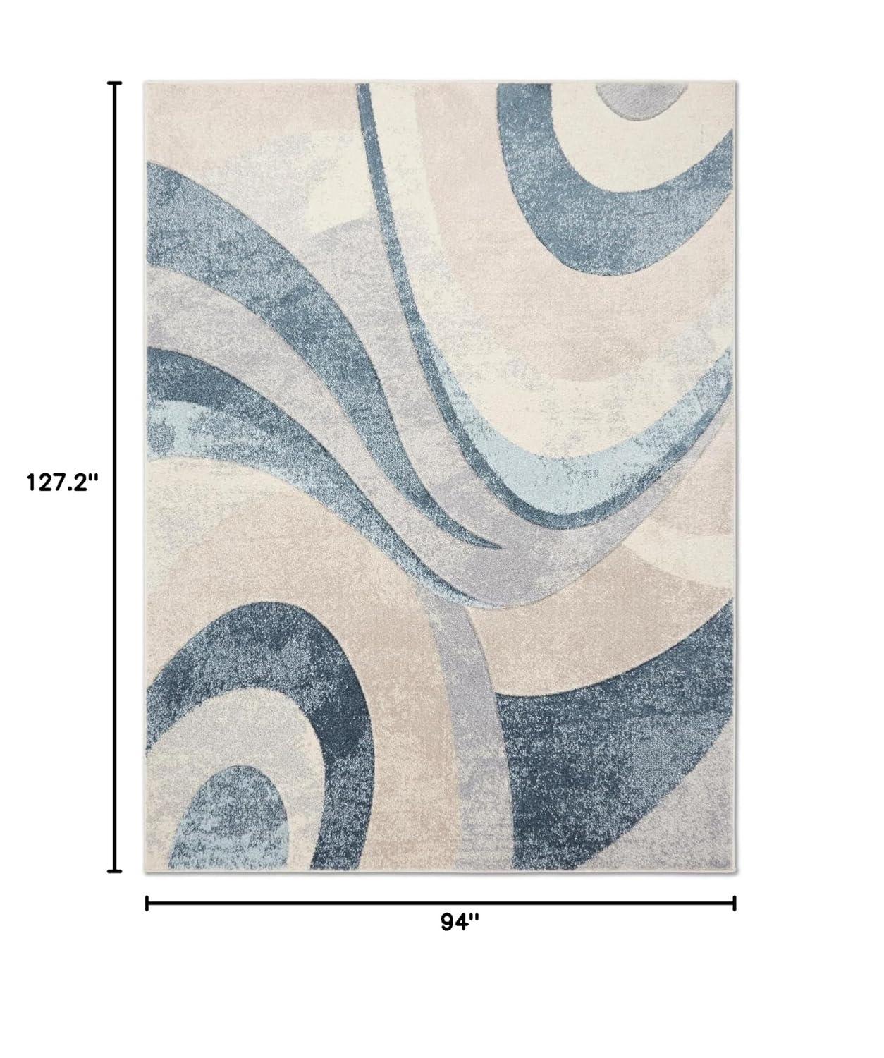 Home Dynamix Slade Contemporary Abstract Area Rug, Blue/Grey, 7'10"x10'6"