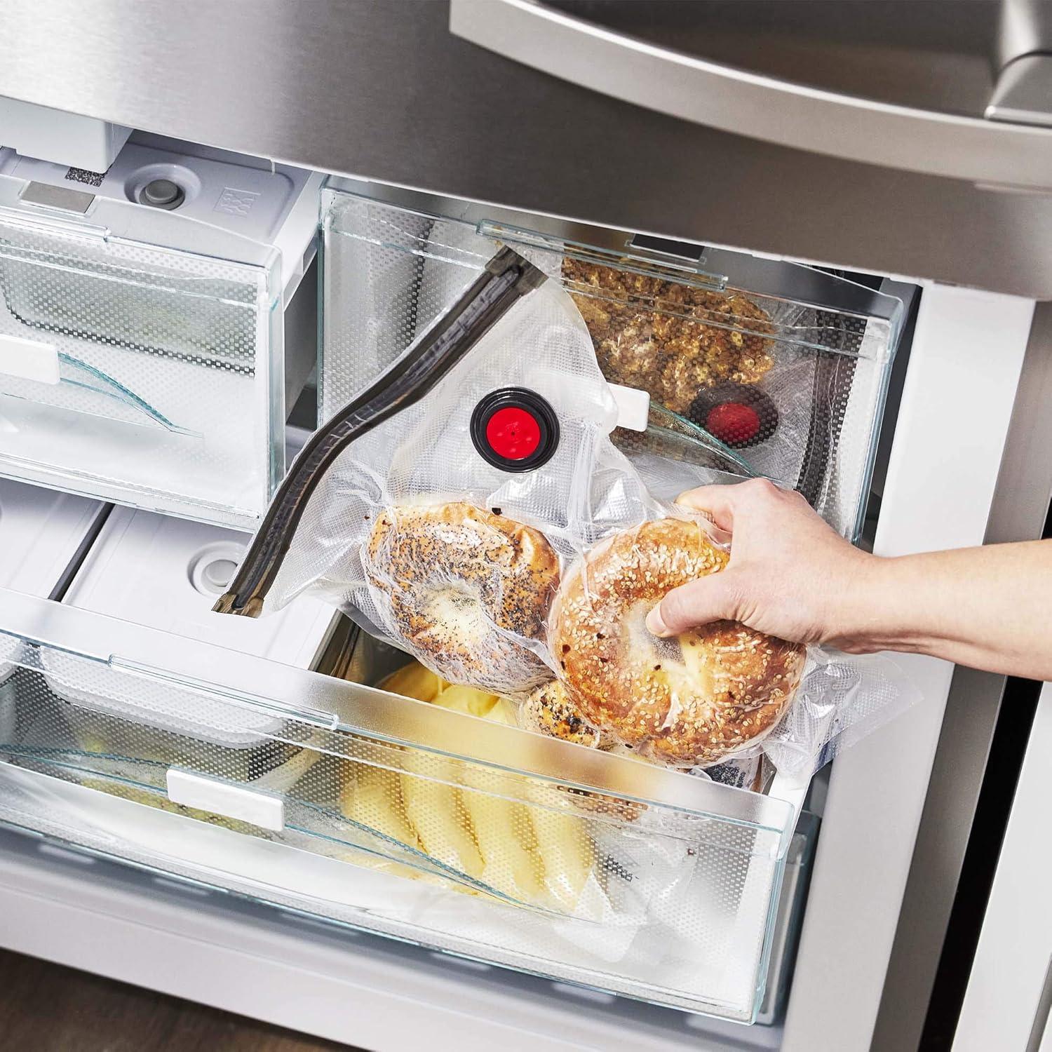 ZWILLING J.A. Henckels ZWILLING Fresh & Save Large Vacuum Sealer Bags, 2 1/4 Gallon, Reusable Sous Vide Bags, Meal Prep (Set of 3)