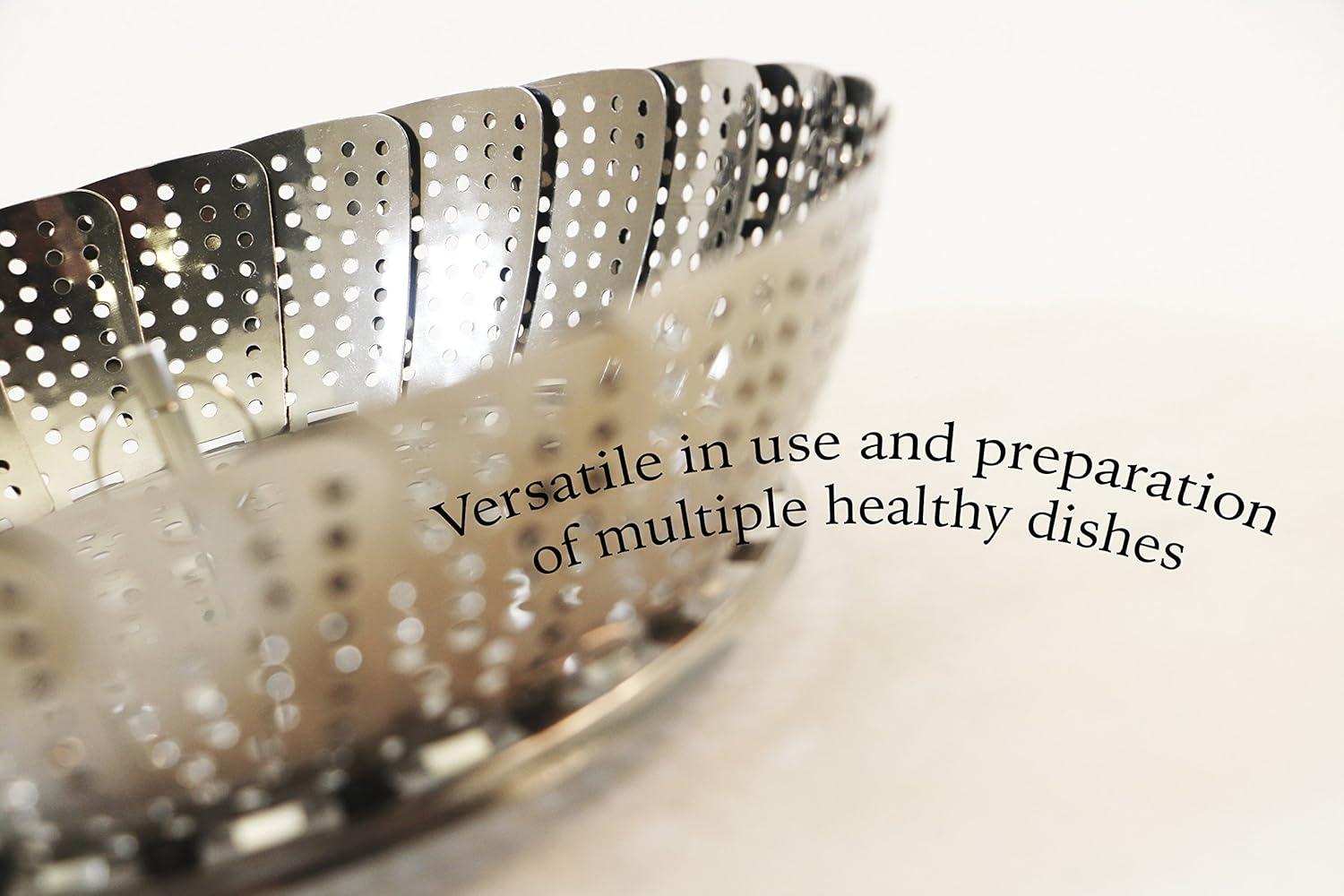 Stainless Steel Foldable 11" Vegetable Steamer