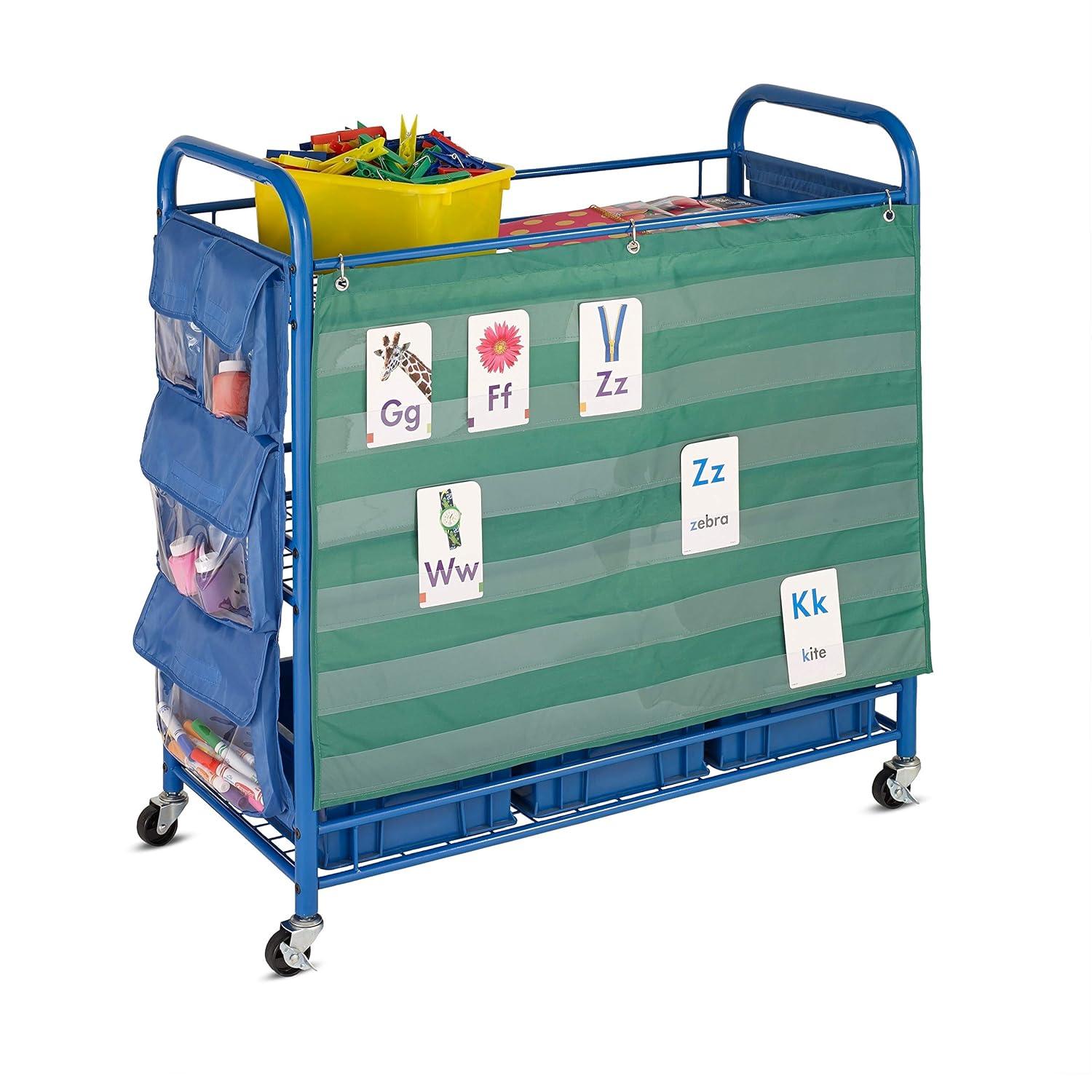 Zoomie Kids Harriotte 3 Compartment Metal Teaching Cart