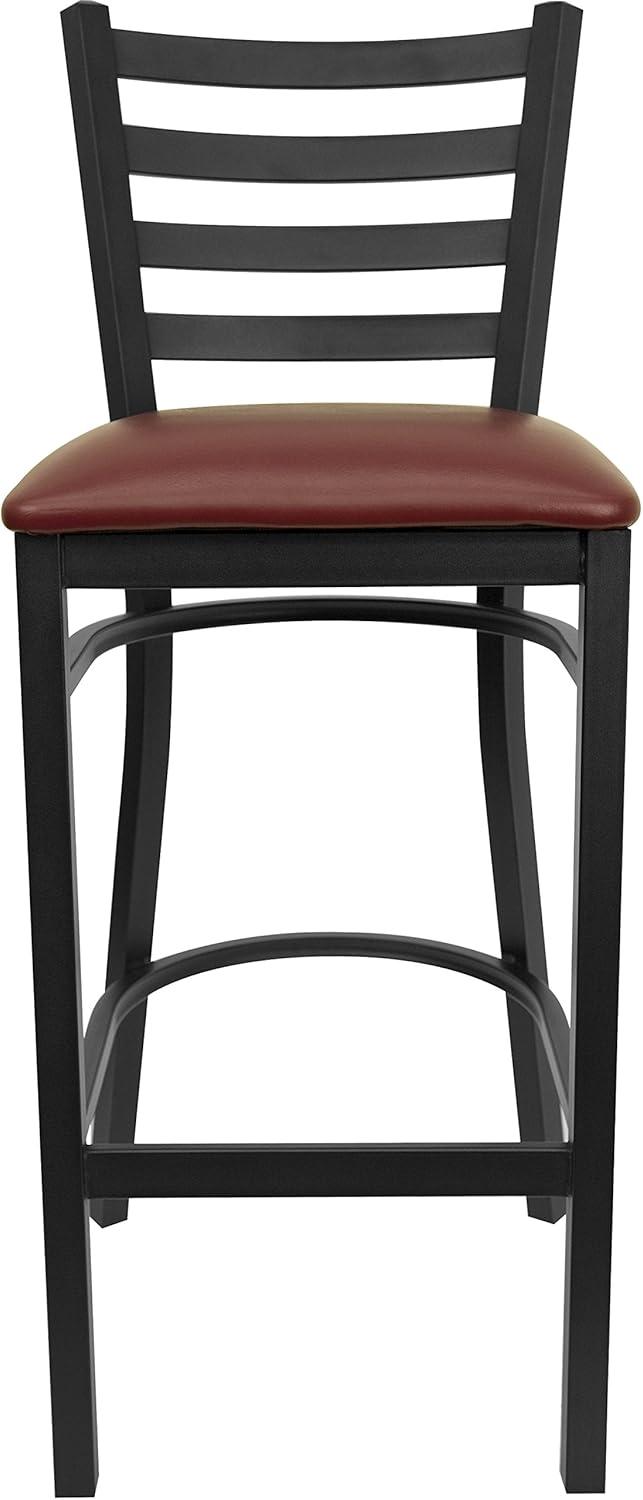 Flash Furniture Brixton Hercules Series Ladder Back Metal Restaurant Barstools