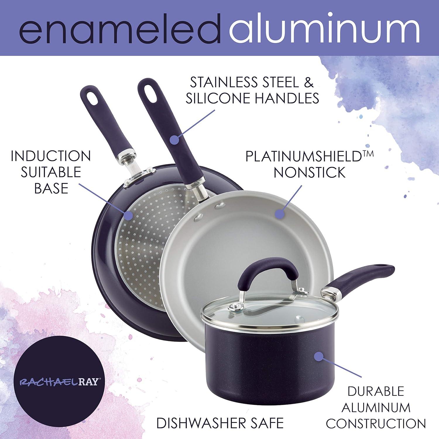 Rachael Ray Rachael Ray Create Delicious Aluminum Nonstick Cookware Induction Cookware Set, 13-Piece