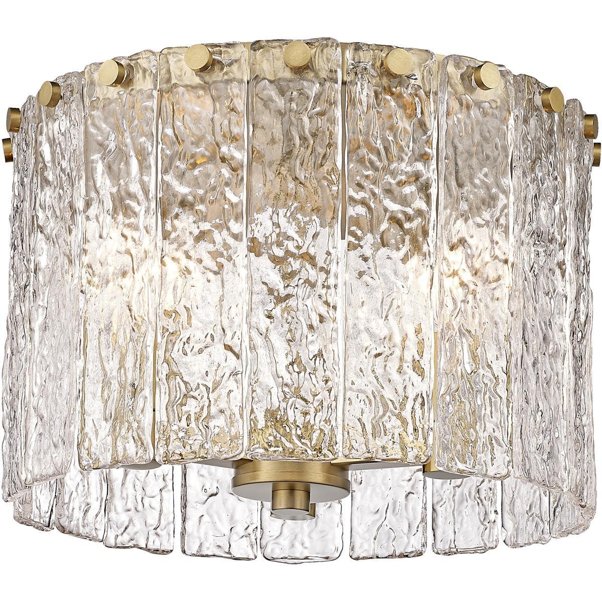 Z-Lite Glacier 3 - Light Flush Mount in  Modern Gold