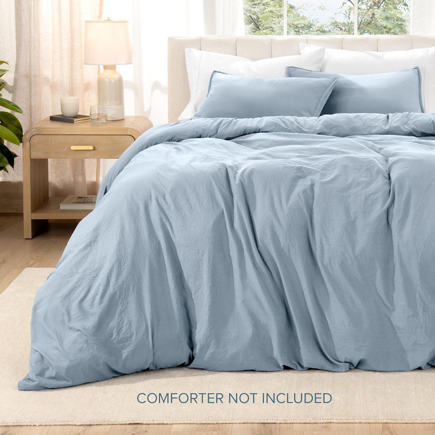 Bare Home Washed Microfiber Duvet Cover Set