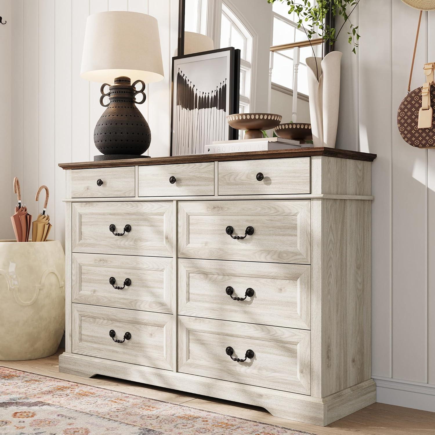 August Grove® Dugazon Wood Bedroom Dresser Farmhouse Drawer Chest
