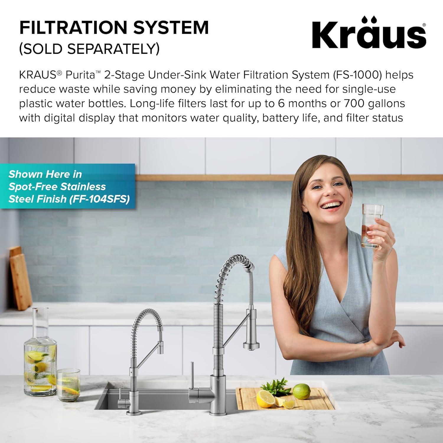 KRAUS Bolden Single Handle Drinking Water Filter Faucet for Reverse Osmosis or Water Filtration System