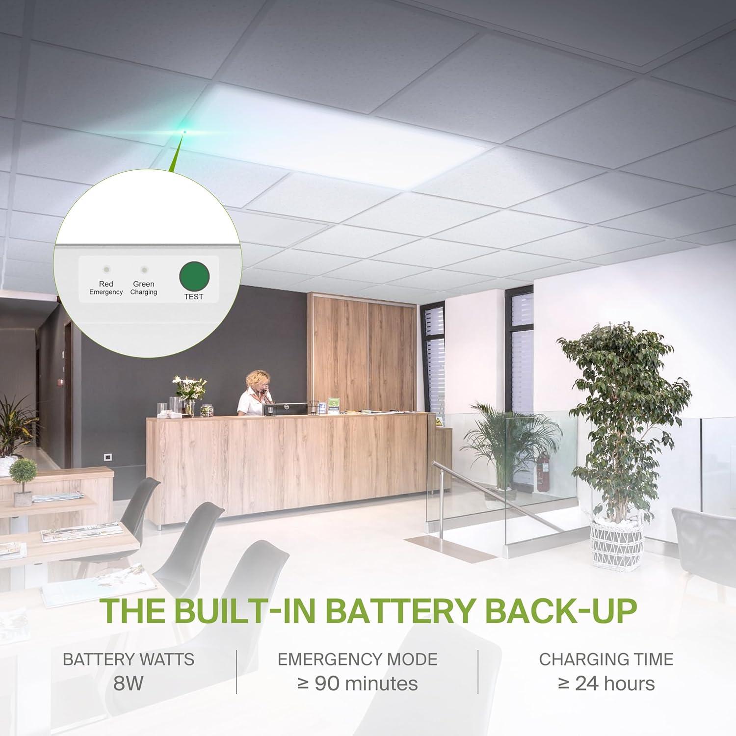 ASD 1x4 Surface Mount Frame for LED Flat Panel Light - Aluminum Surface Mounting Bracket Kit for Drop Ceiling - Low Profile Back-Lit Panels Mount Kit, White